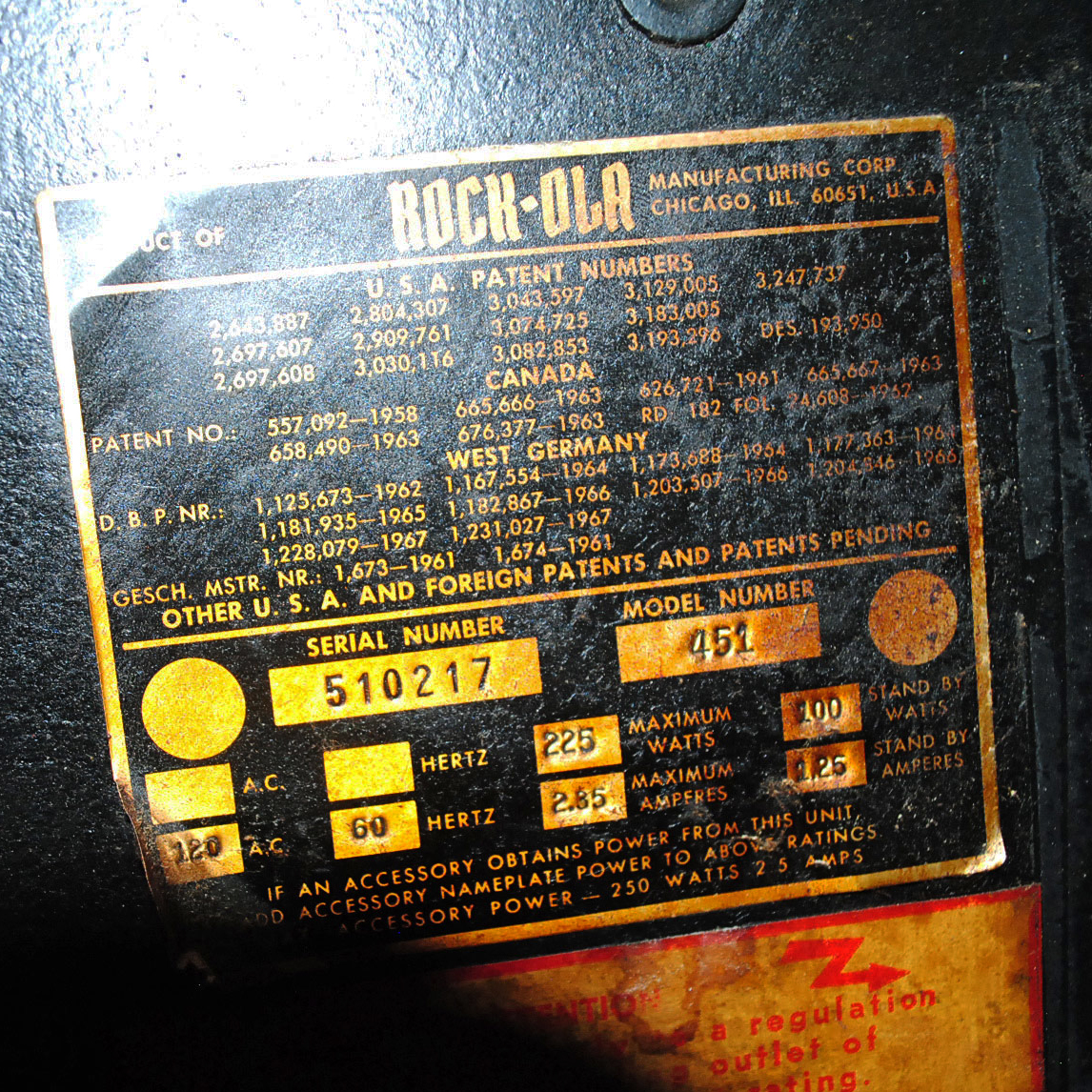 Vintage 1973 Rock-Ola Jukebox