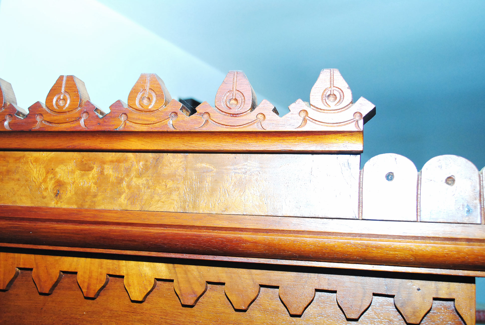 Antique Victorian Eastlake Walnut Hall Tree