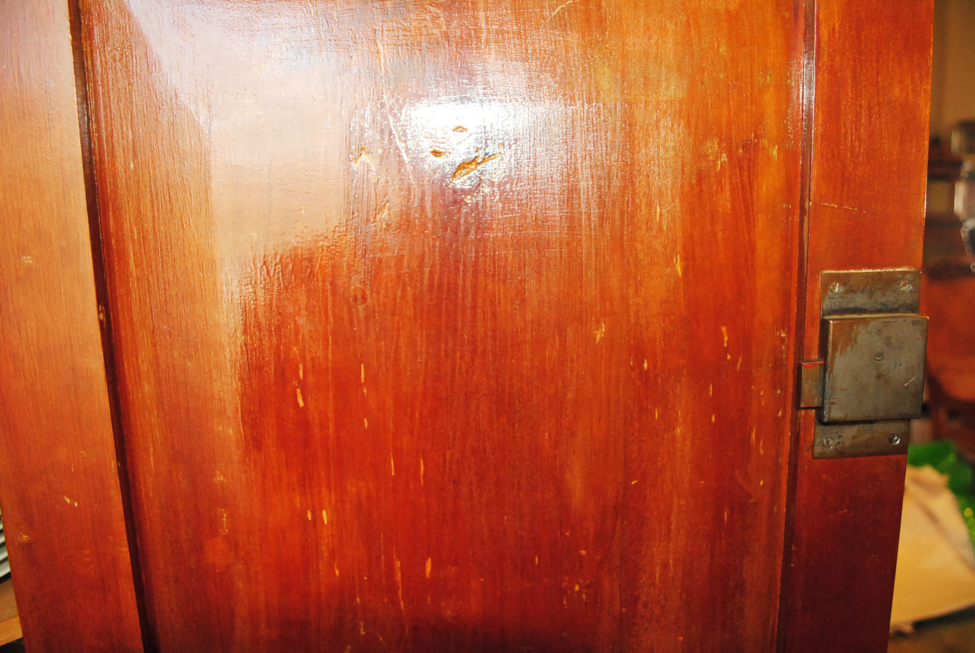 Antique Mid-Atlantic Late Federal Cherry Cupboard / Press