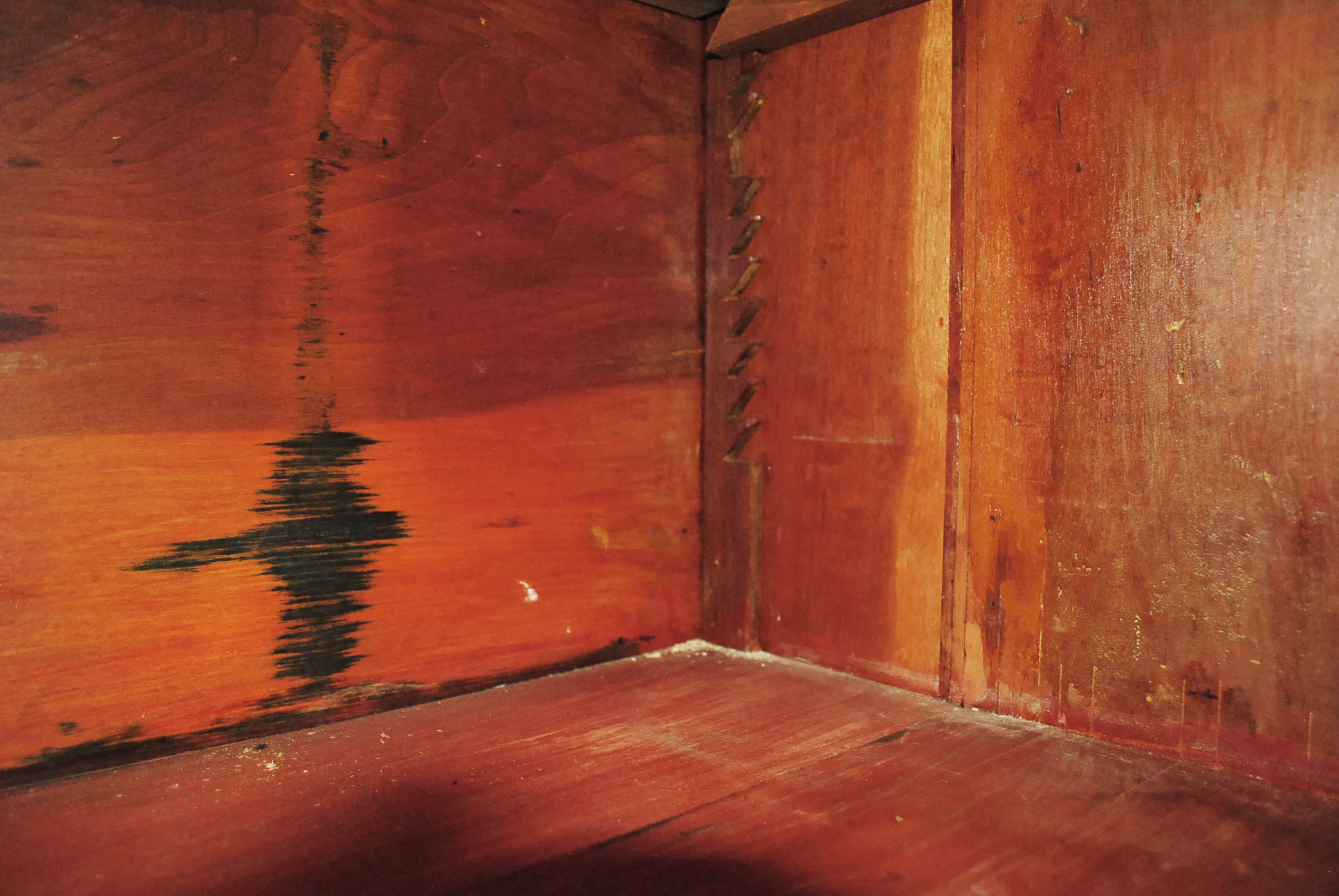 Antique Mid-Atlantic Late Federal Cherry Cupboard / Press