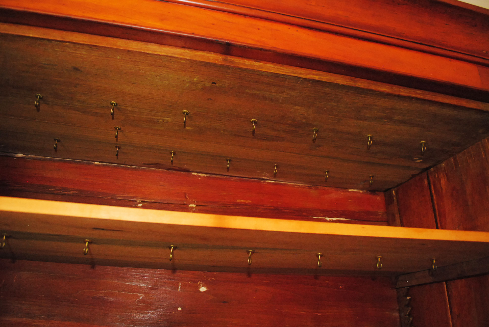 Antique Mid-Atlantic Late Federal Cherry Cupboard / Press