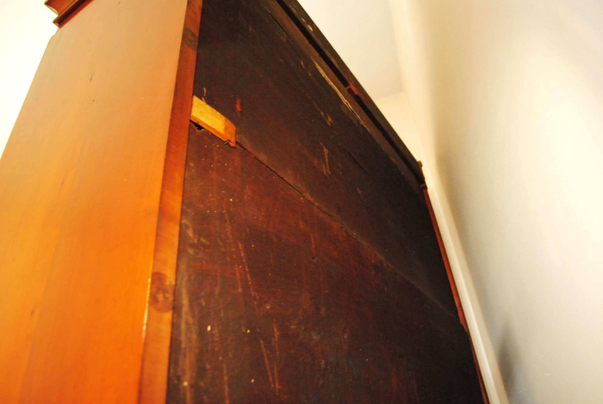 Antique Mid-Atlantic Late Federal Cherry Cupboard / Press