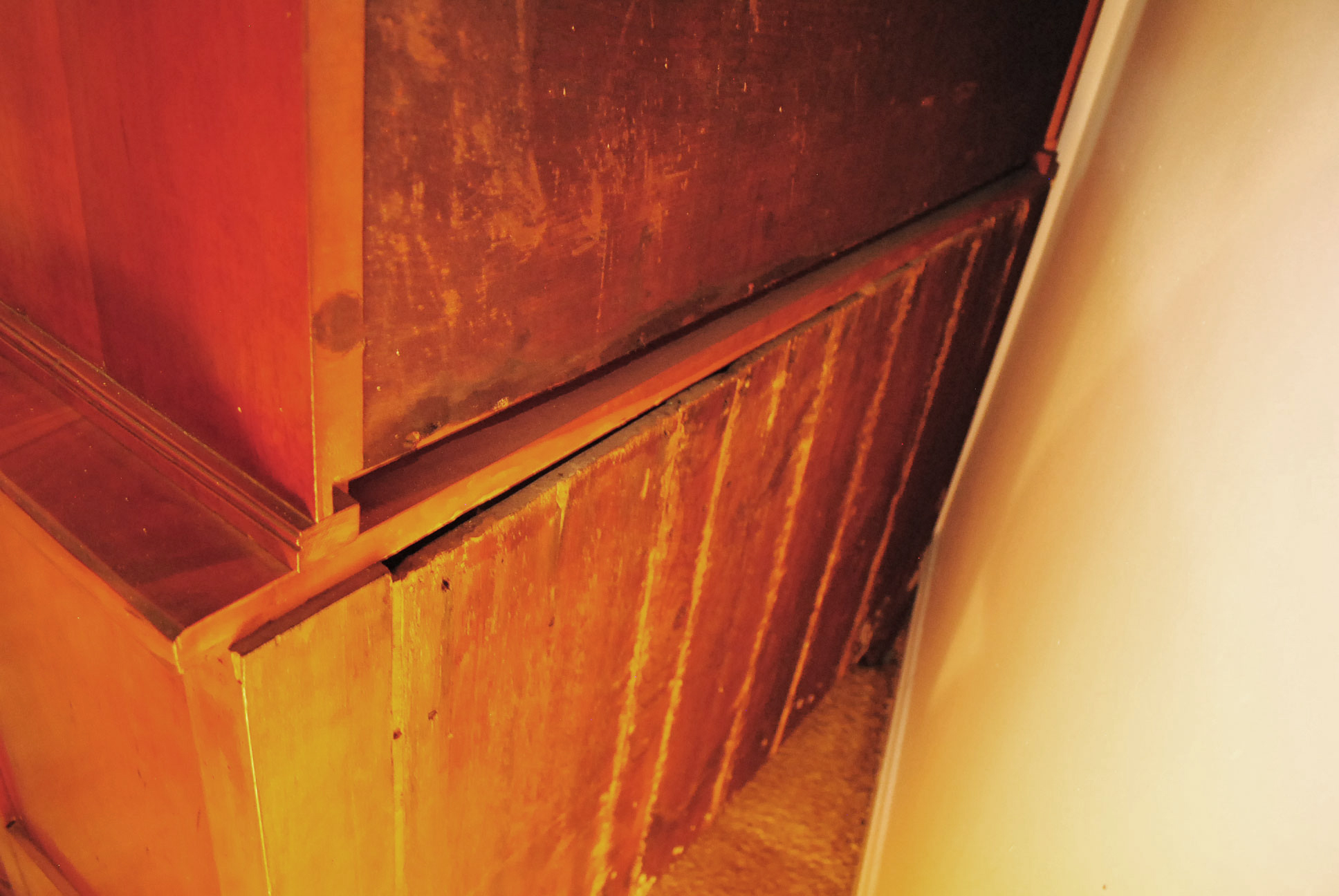 Antique Mid-Atlantic Late Federal Cherry Cupboard / Press