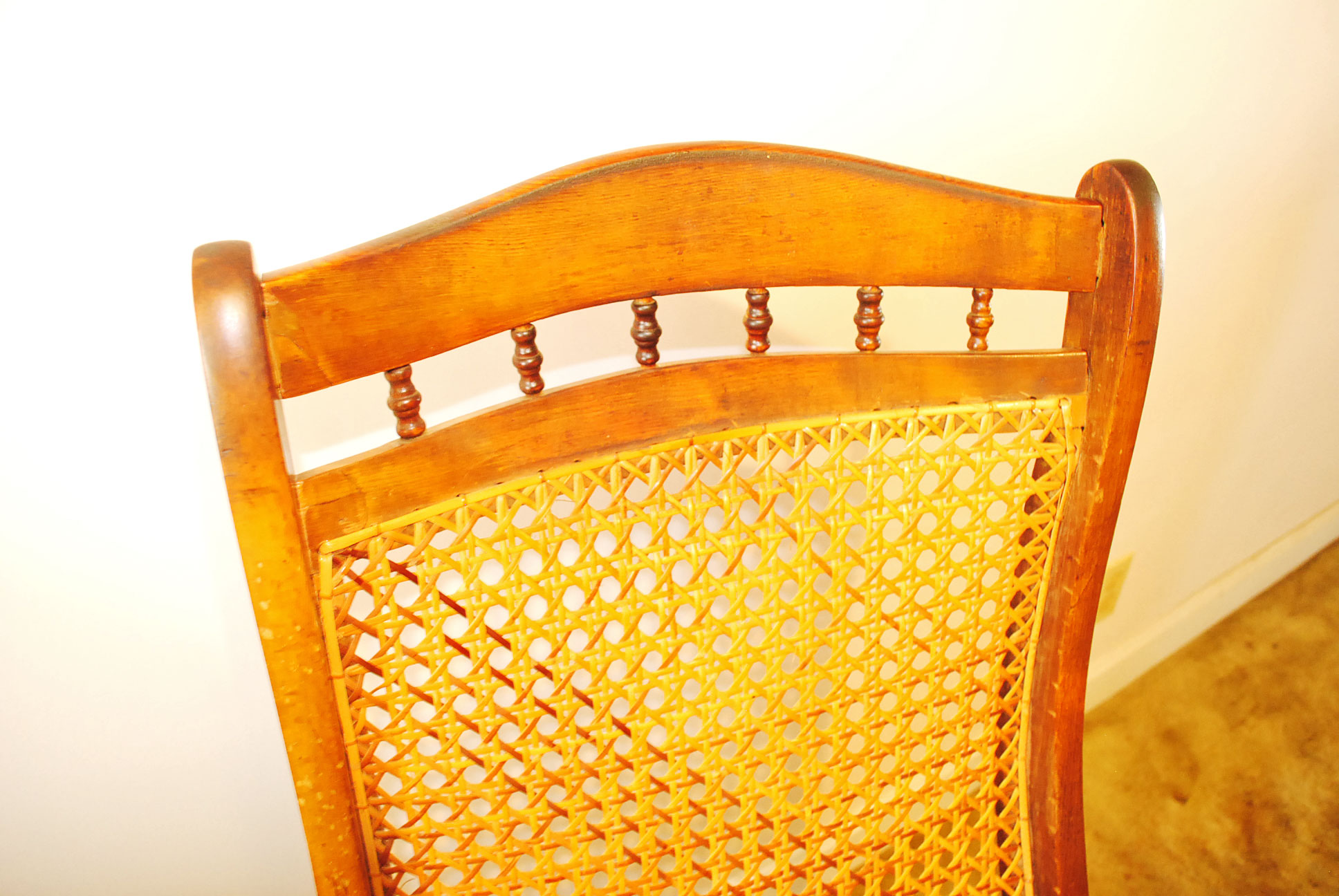 Vintage Rocking Chair with Cane