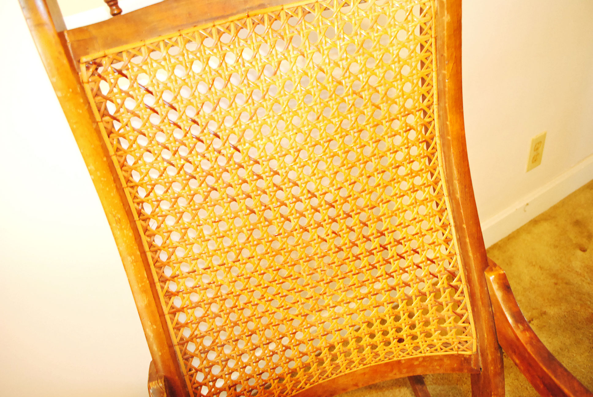 Vintage Rocking Chair with Cane