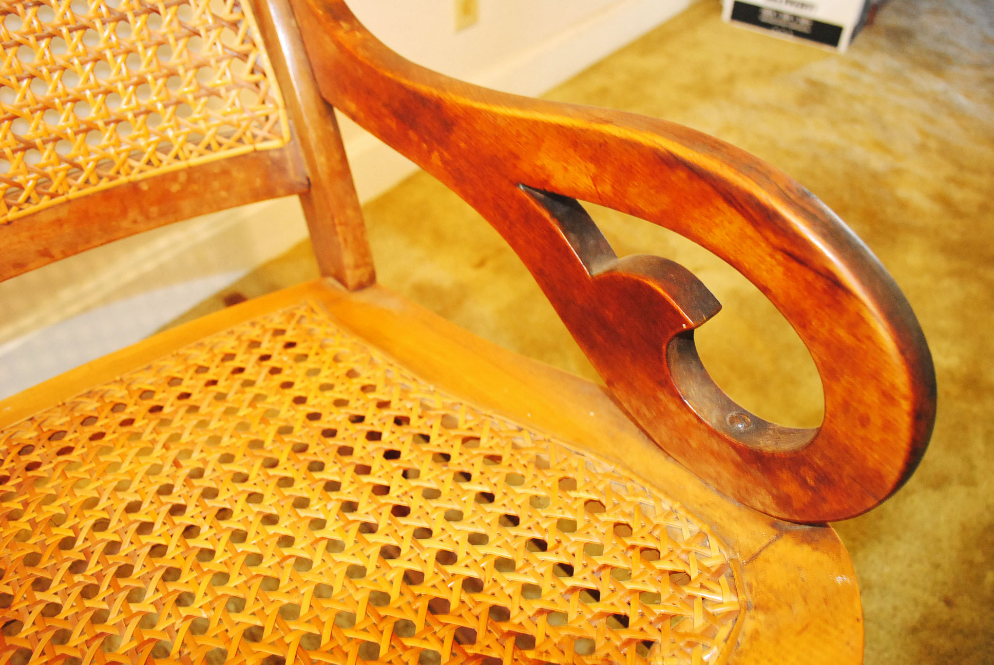 Vintage Rocking Chair with Cane