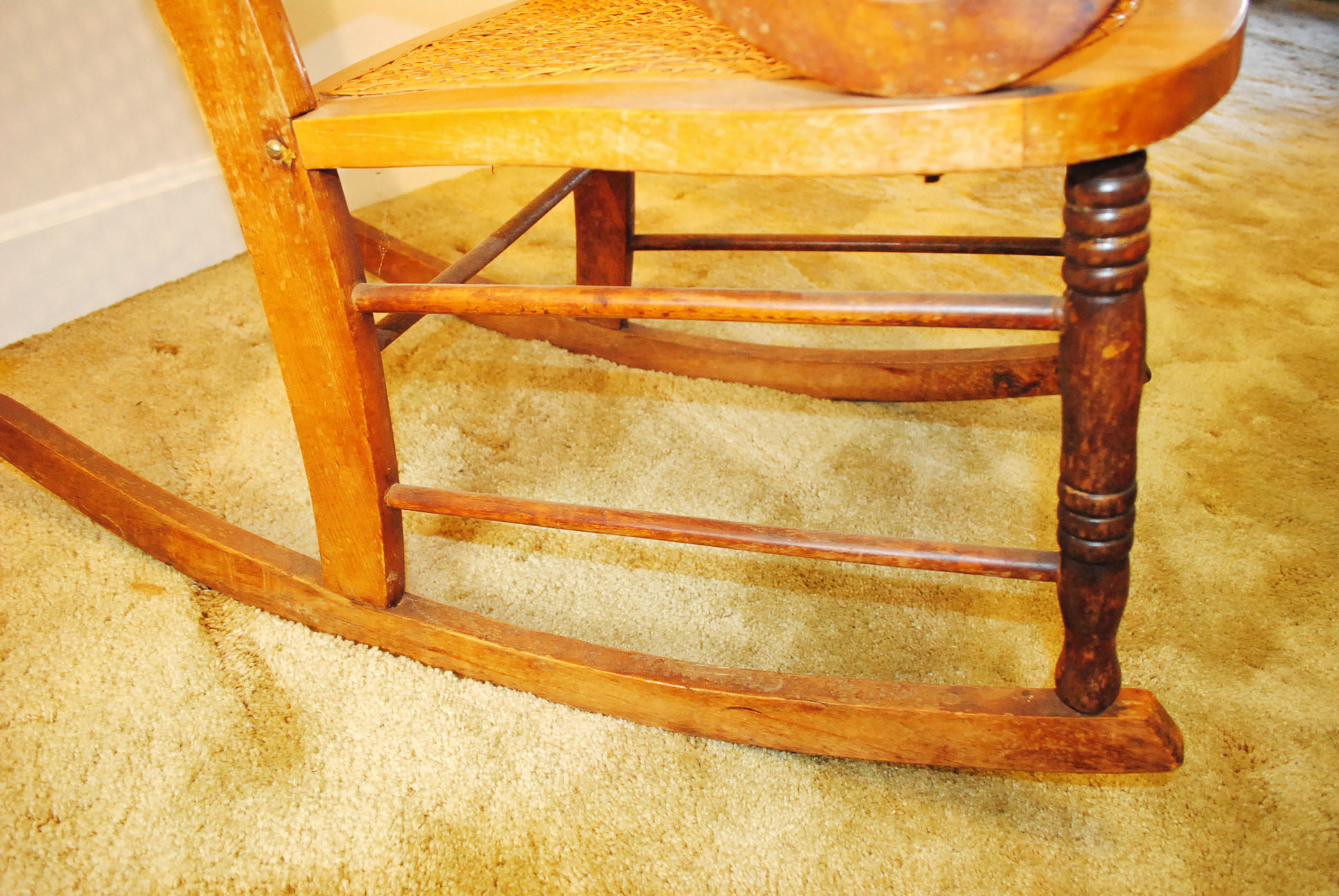 Vintage Rocking Chair with Cane