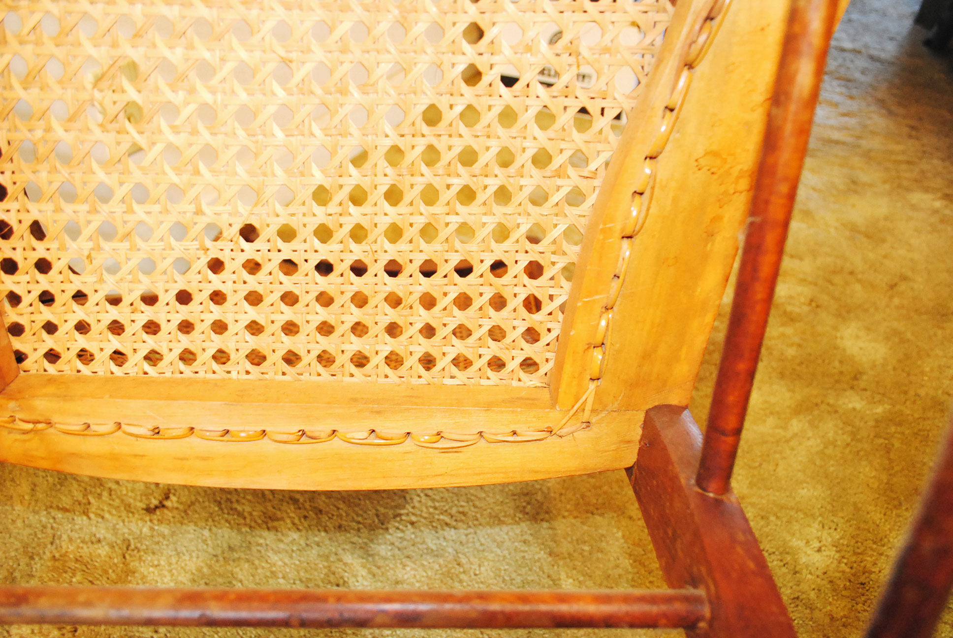 Vintage Rocking Chair with Cane