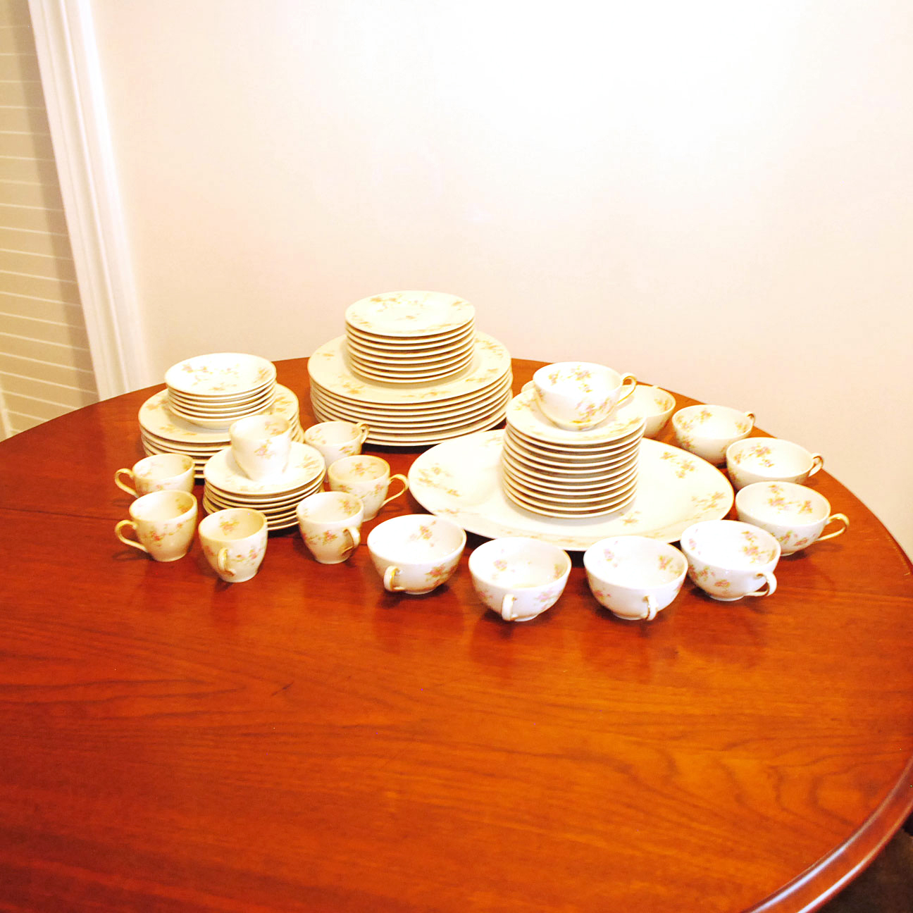 Vintage Theodore Haviland Limoges "Pink Spray" Porcelain Tableware