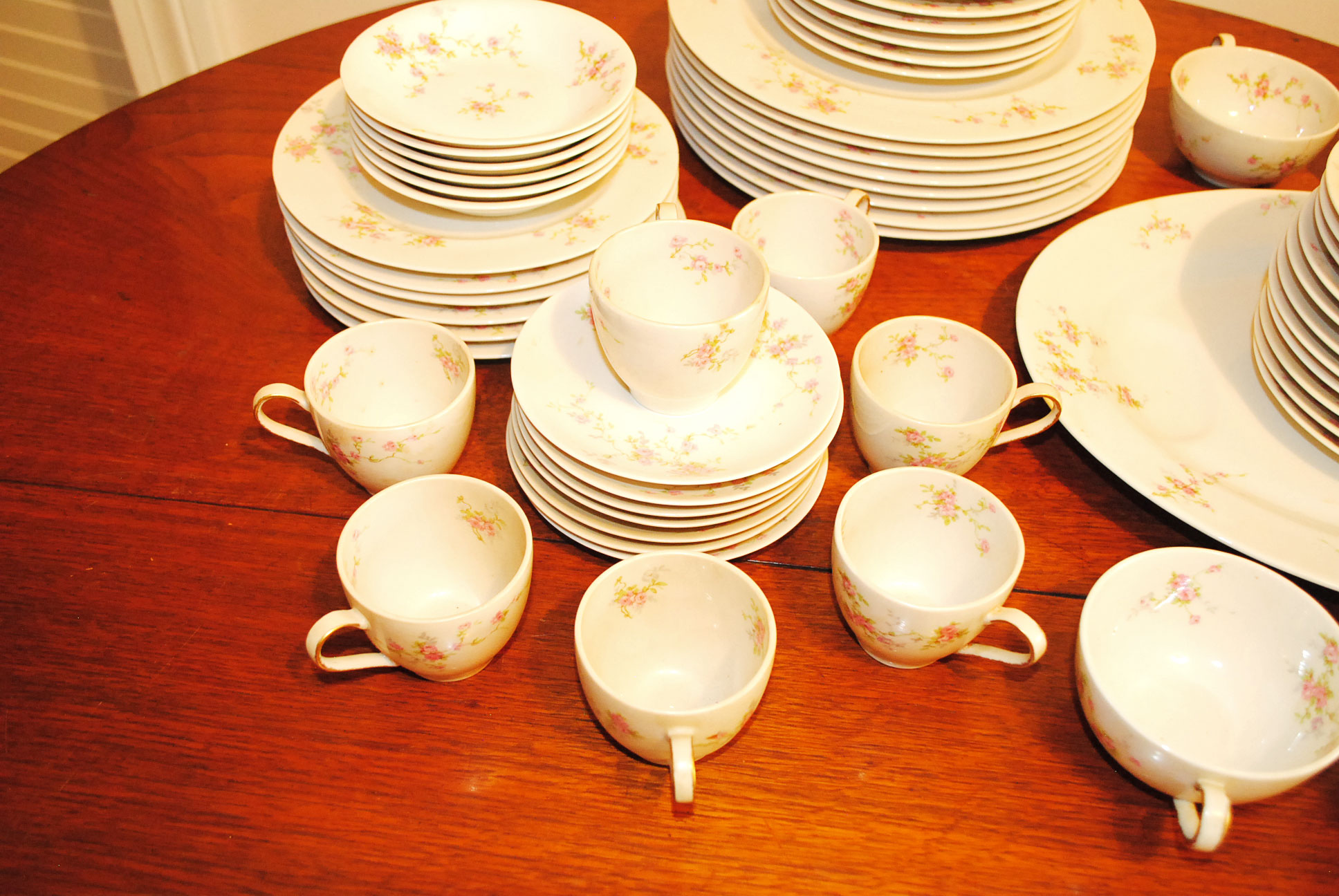 Vintage Theodore Haviland Limoges "Pink Spray" Porcelain Tableware