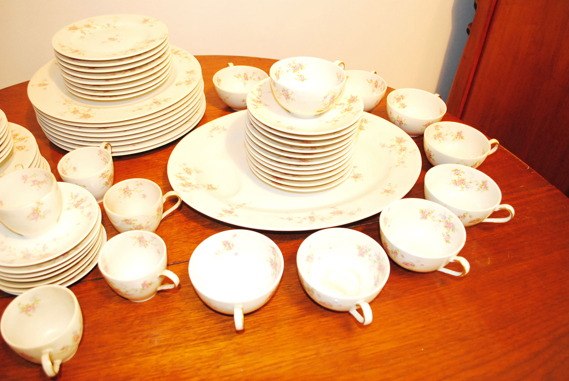 Vintage Theodore Haviland Limoges "Pink Spray" Porcelain Tableware