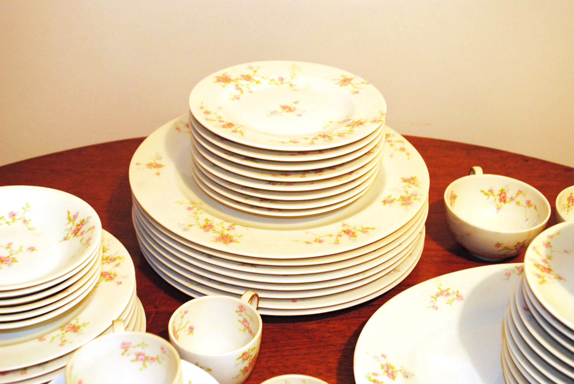 Vintage Theodore Haviland Limoges "Pink Spray" Porcelain Tableware