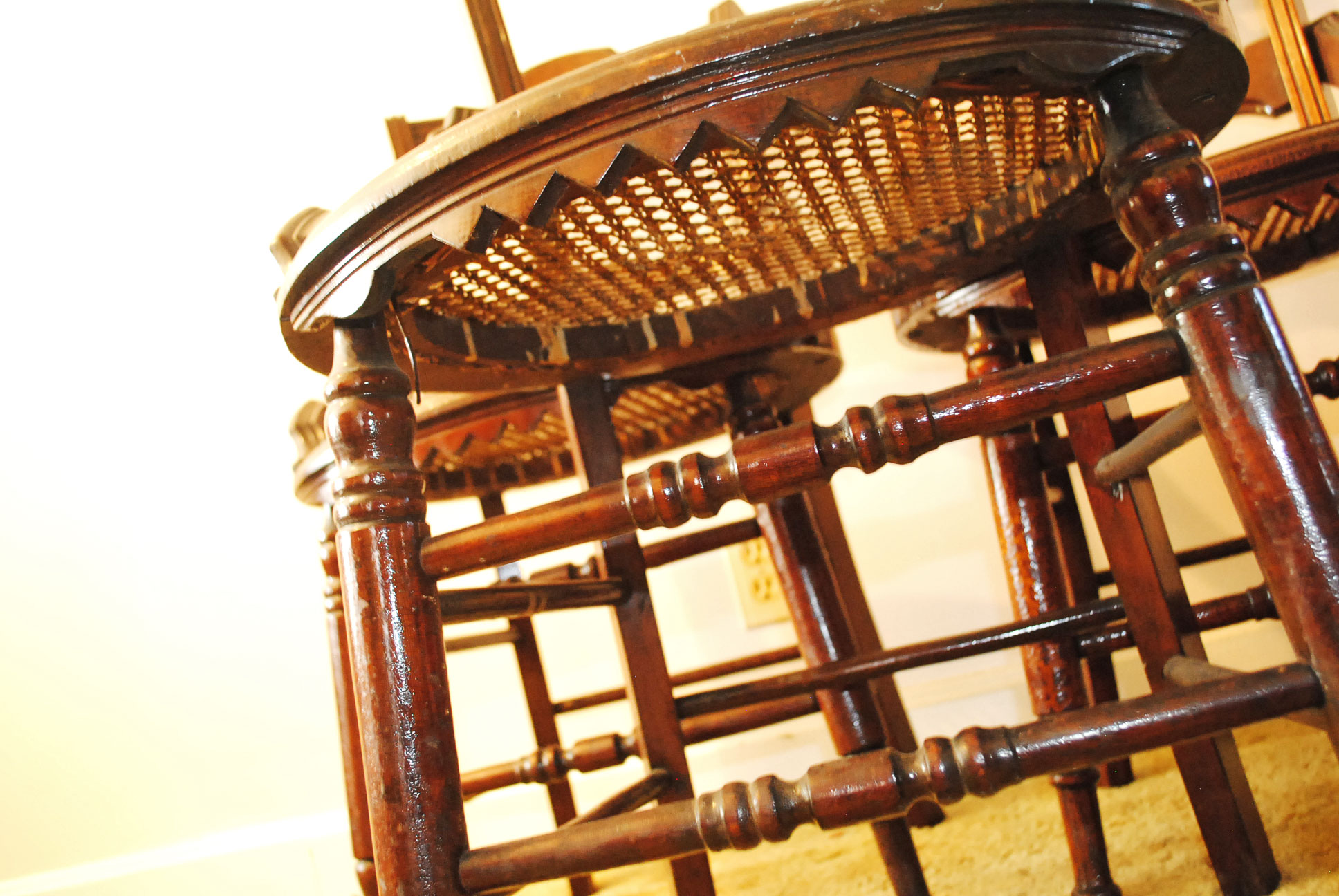 Set of Six Antique Eastlake Dining Chairs