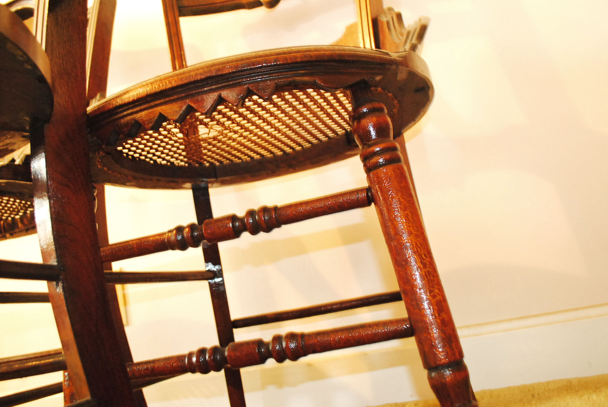 Set of Six Antique Eastlake Dining Chairs