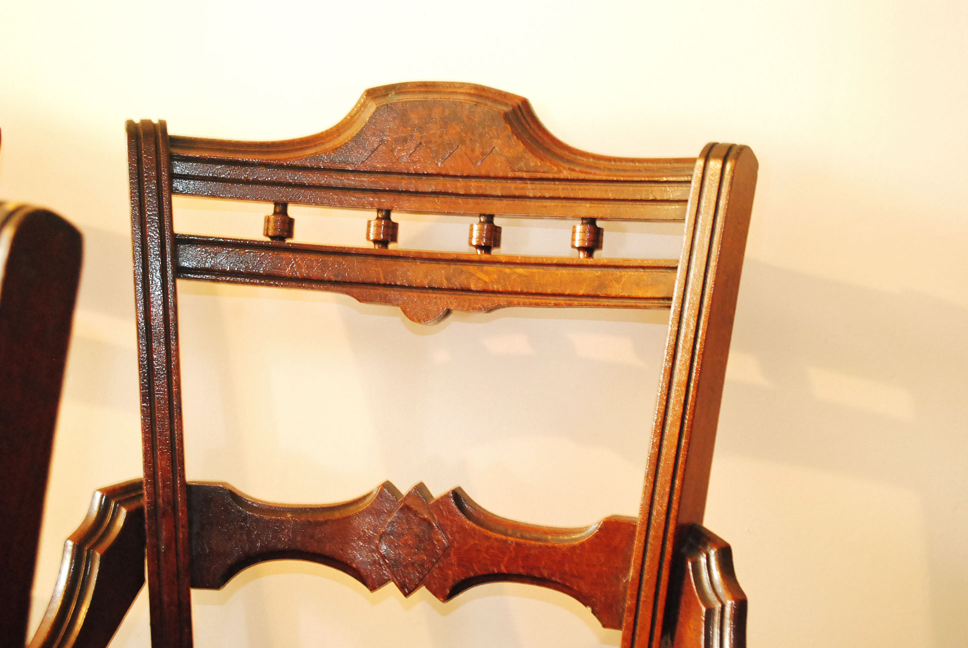 Set of Six Antique Eastlake Dining Chairs