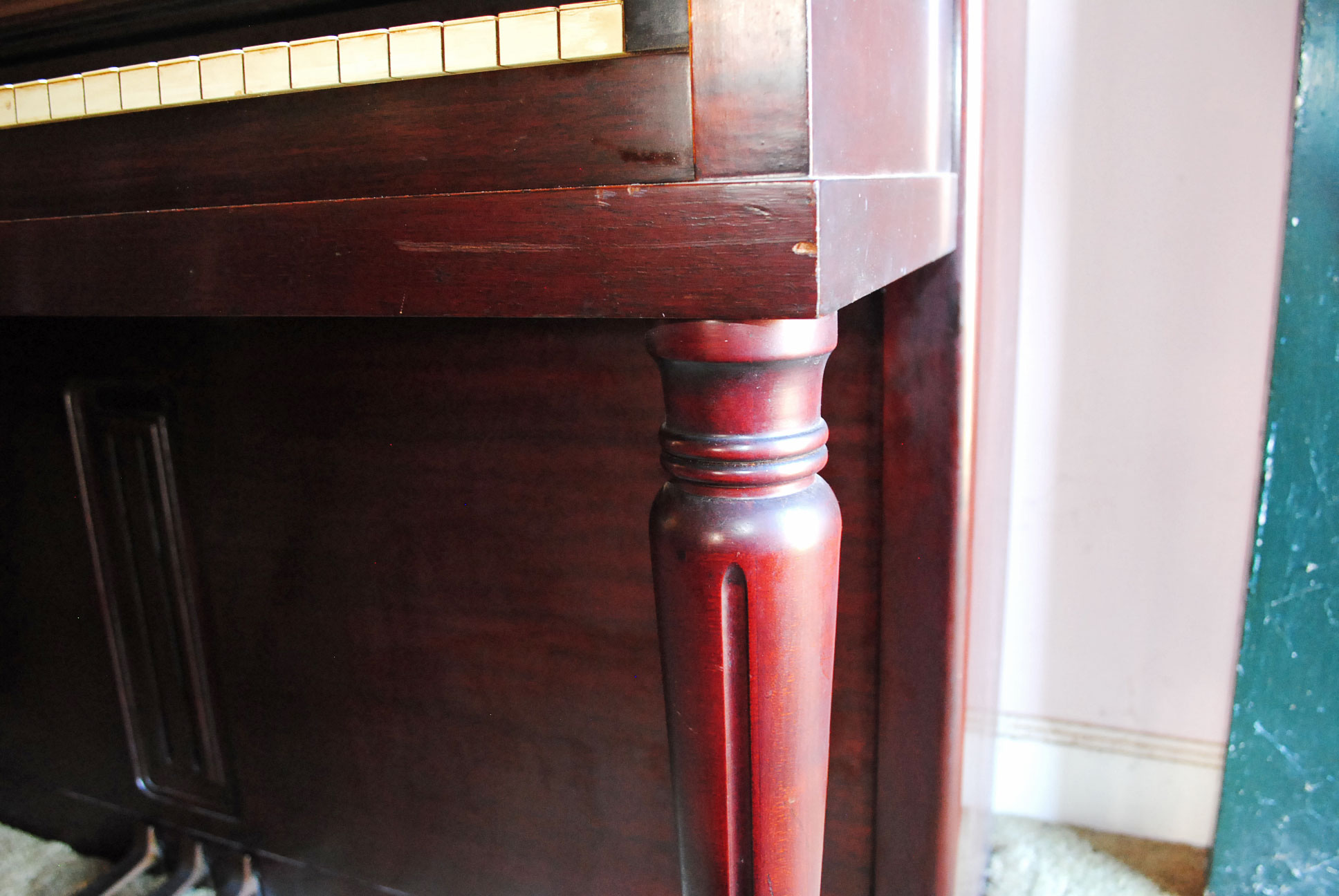 Vintage Wurlitzer Spinet Piano and Stool