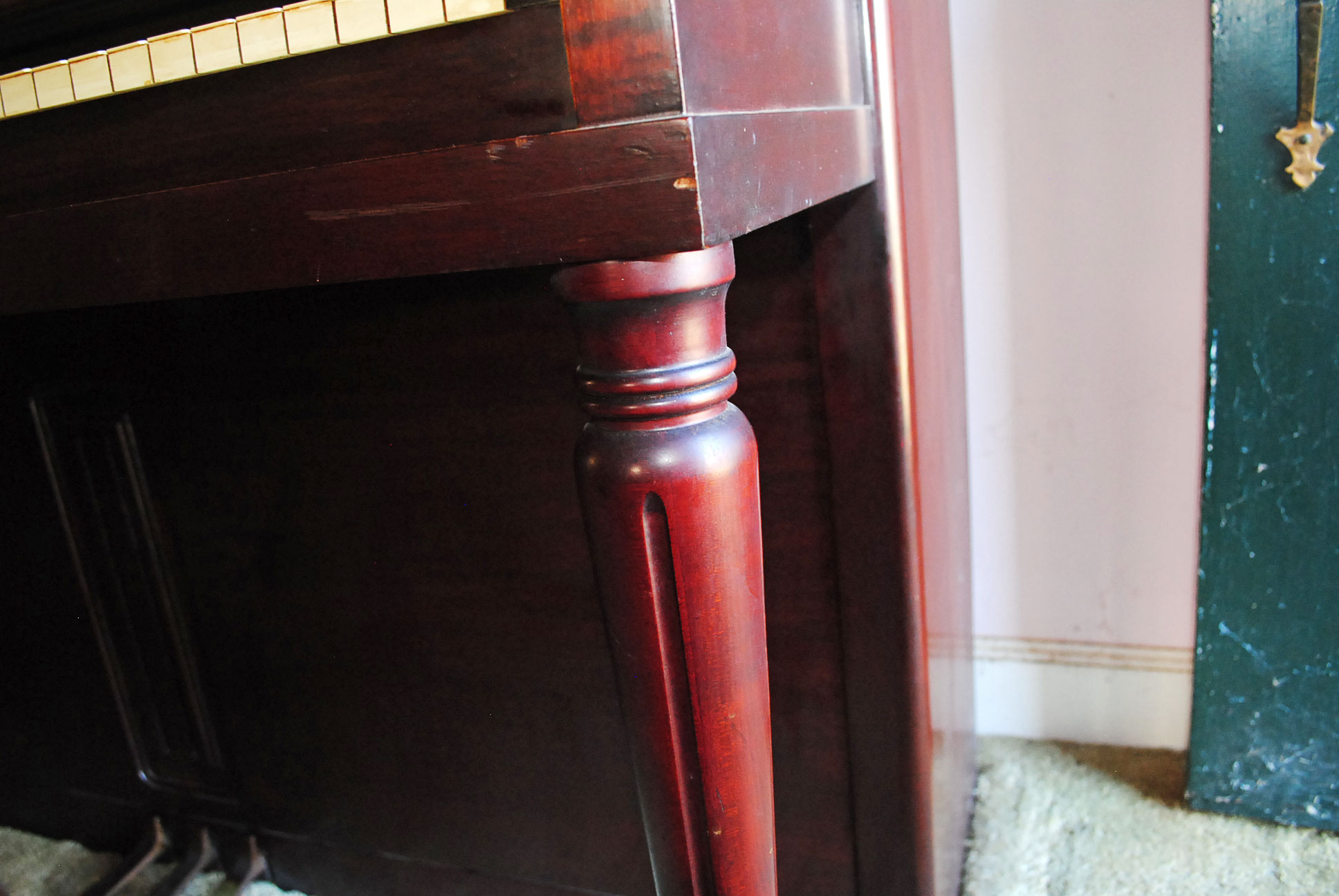 Vintage Wurlitzer Spinet Piano and Stool