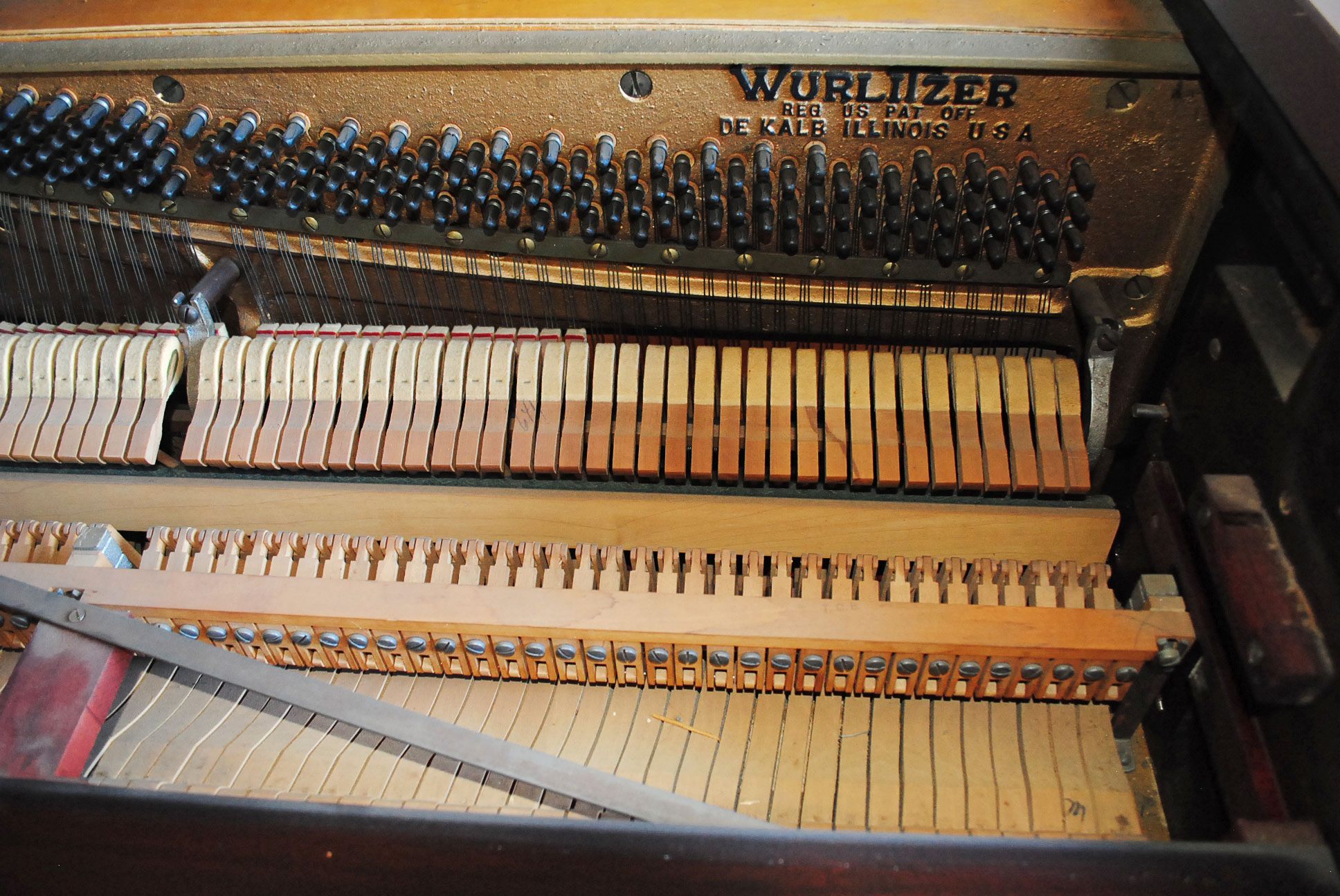 Vintage Wurlitzer Spinet Piano and Stool