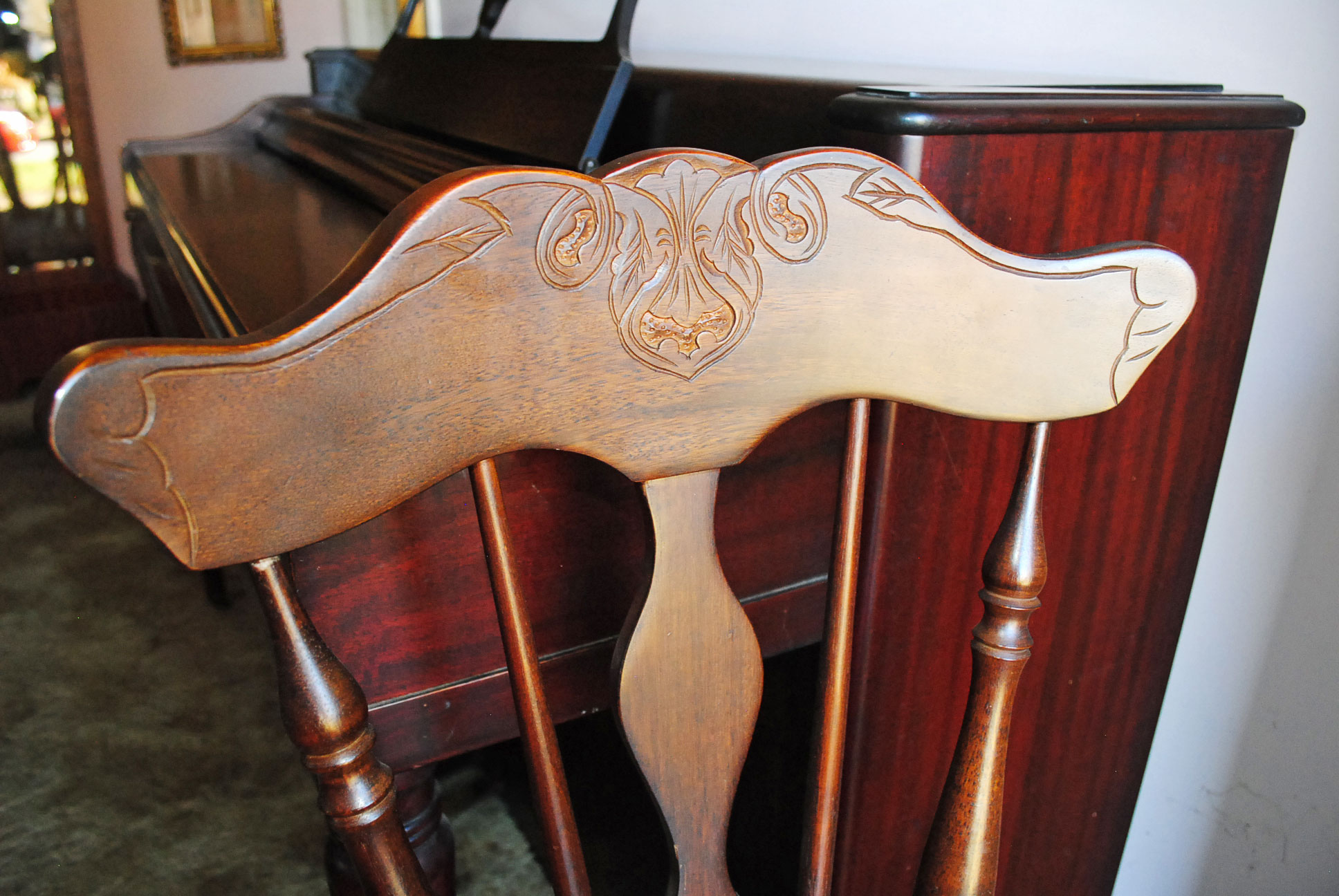 Vintage Wurlitzer Spinet Piano and Stool