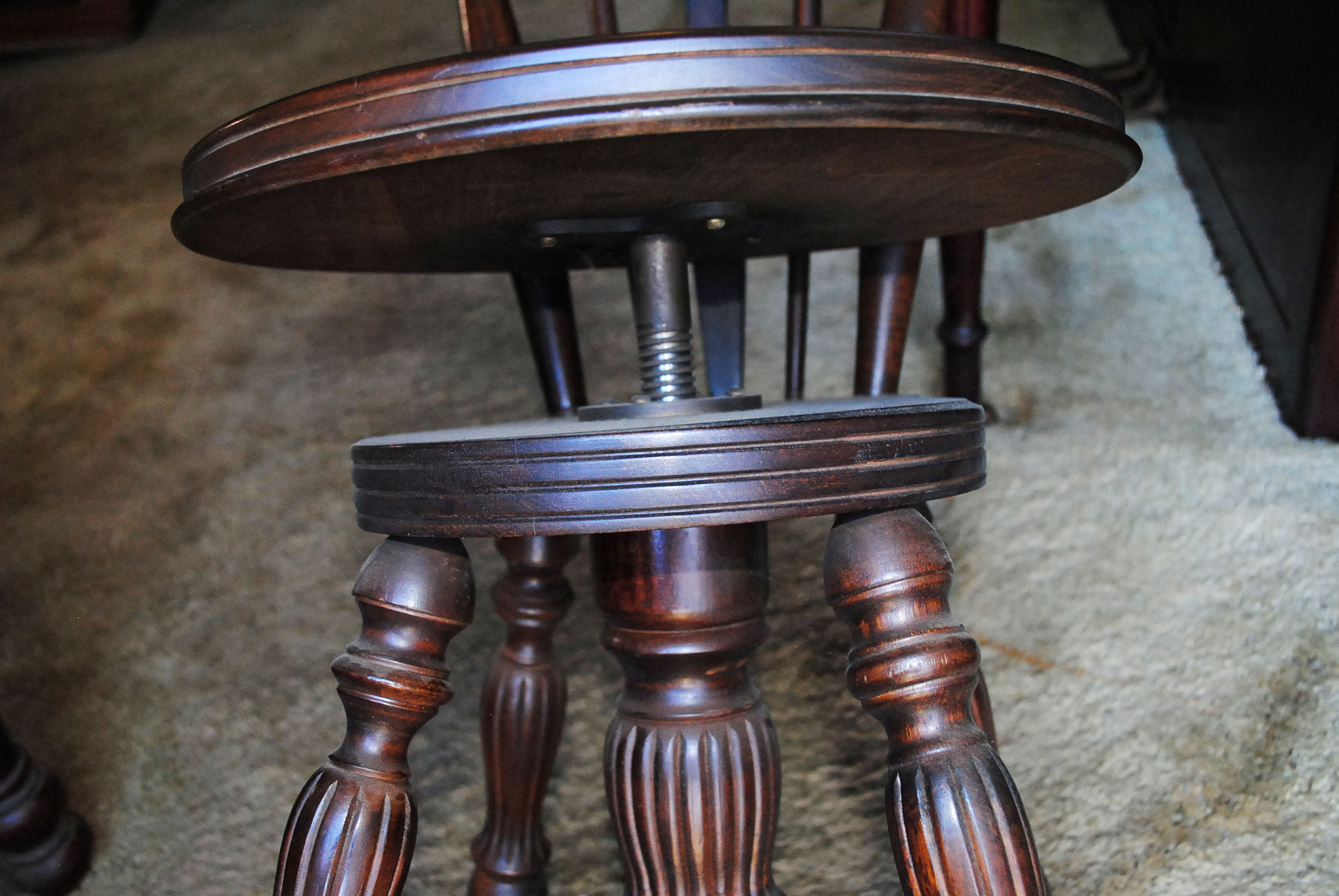 Vintage Wurlitzer Spinet Piano and Stool