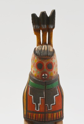 Hopi Pueblo Eugene Dallas Masau Kachina and L. Gallegos Kokosori Kachina