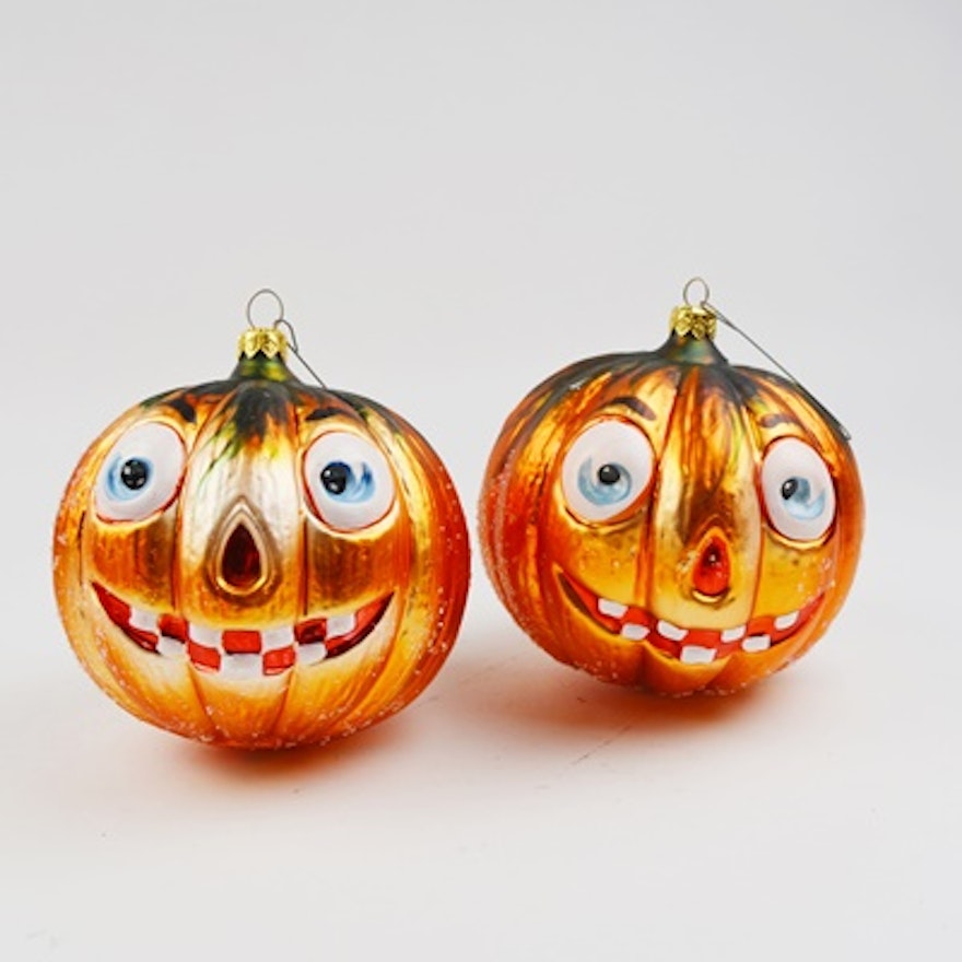 Christopher Radko Jack-O-Lantern Ornaments