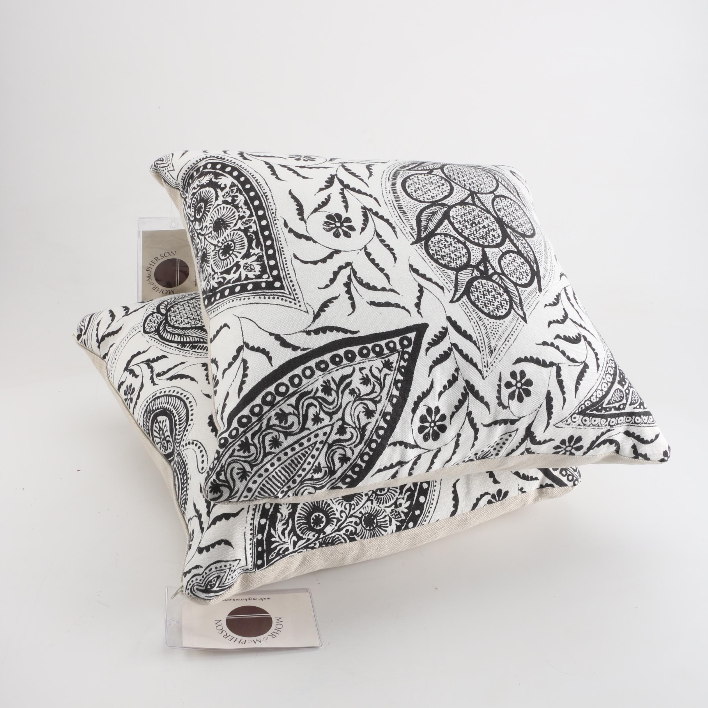 Mohr & McPherson Black and White Throw Pillows