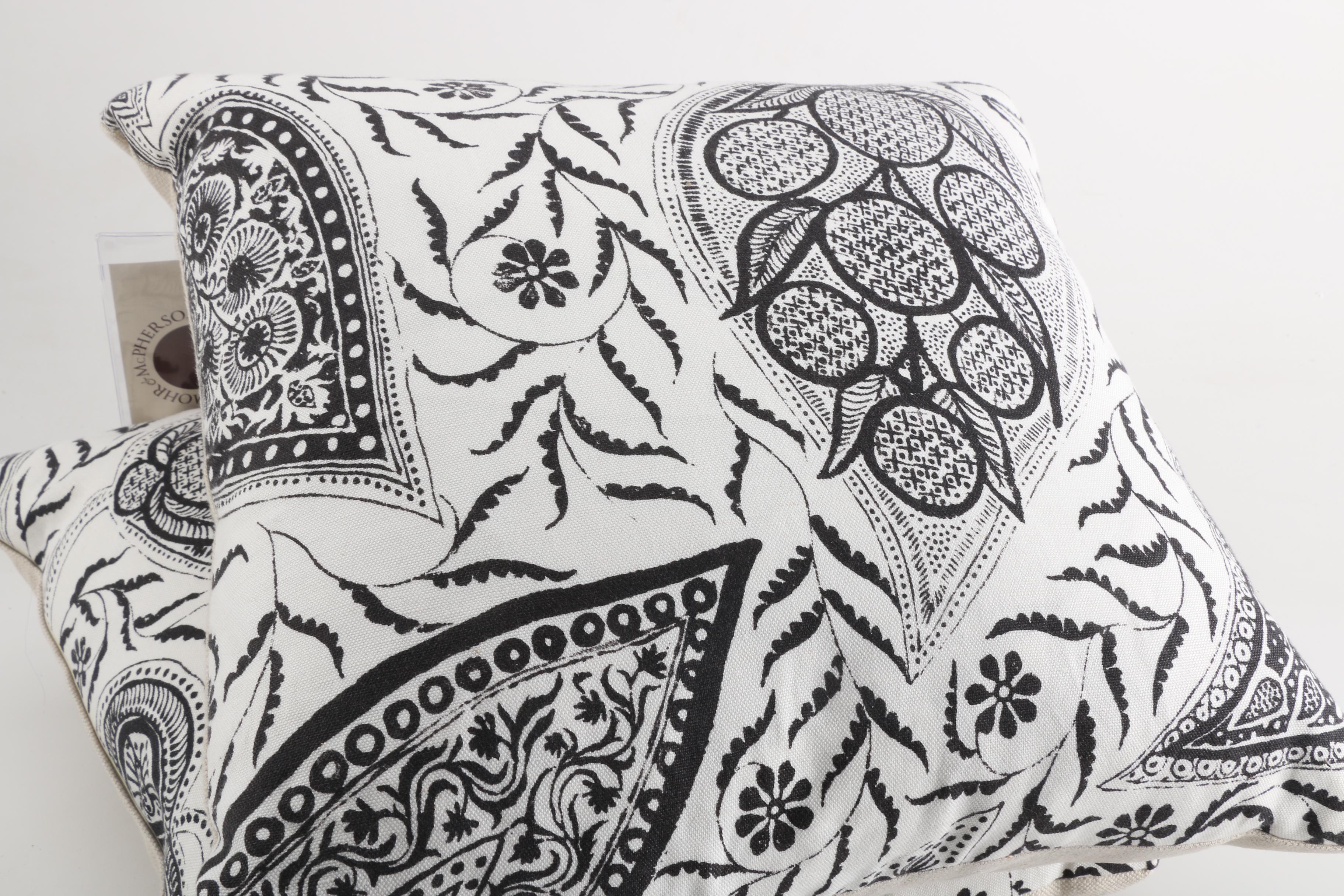 Mohr & McPherson Black and White Throw Pillows