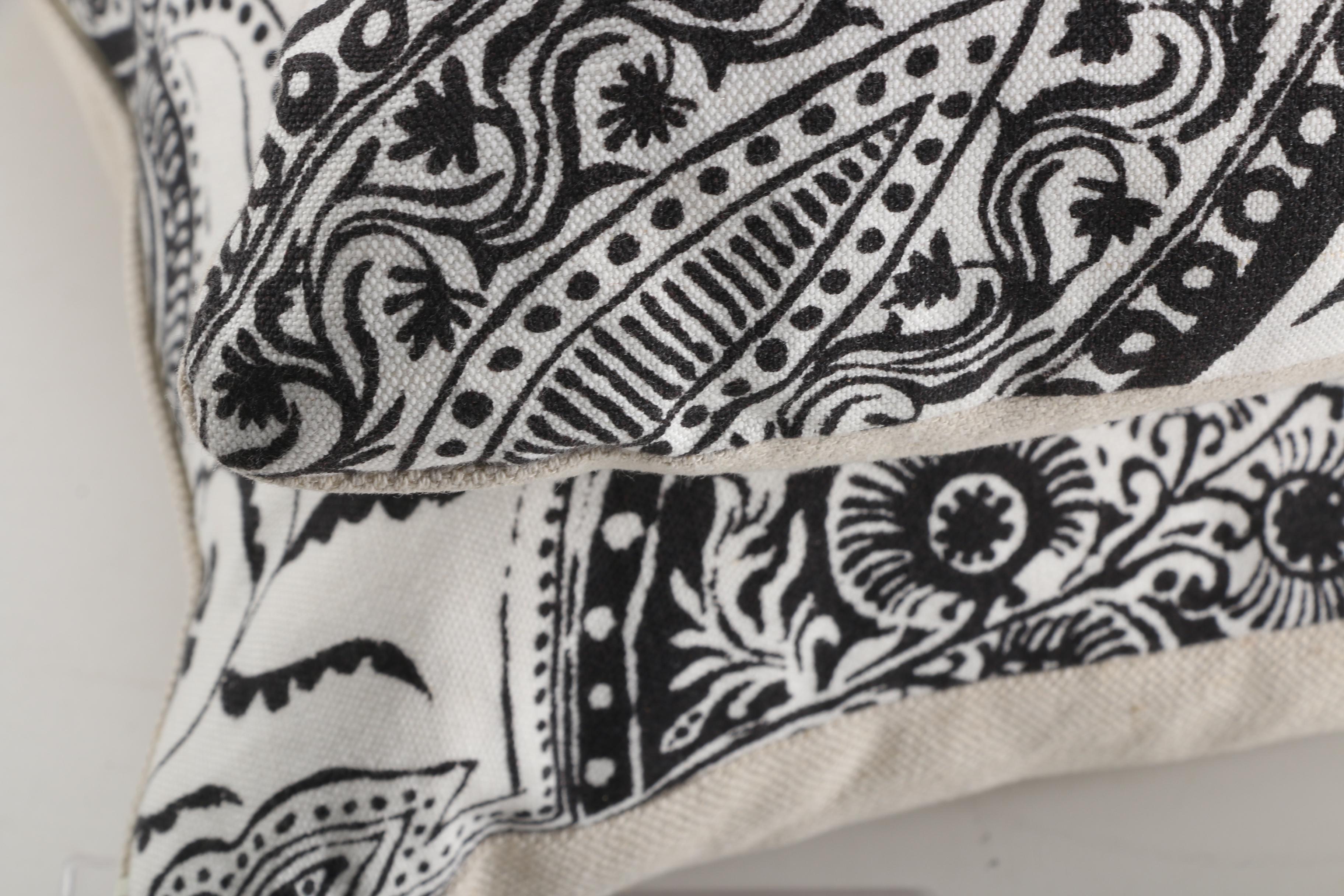 Mohr & McPherson Black and White Throw Pillows