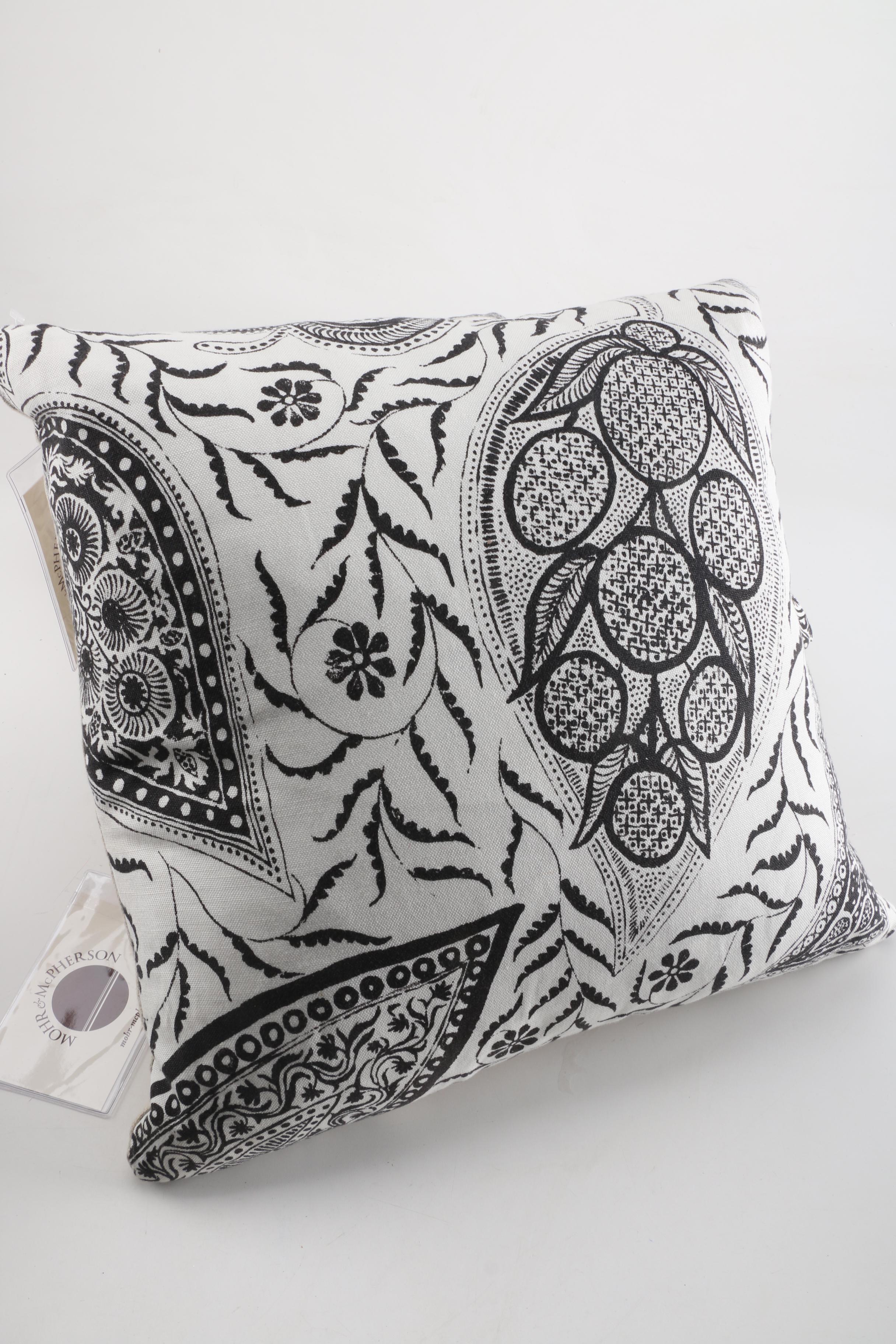 Mohr & McPherson Black and White Throw Pillows