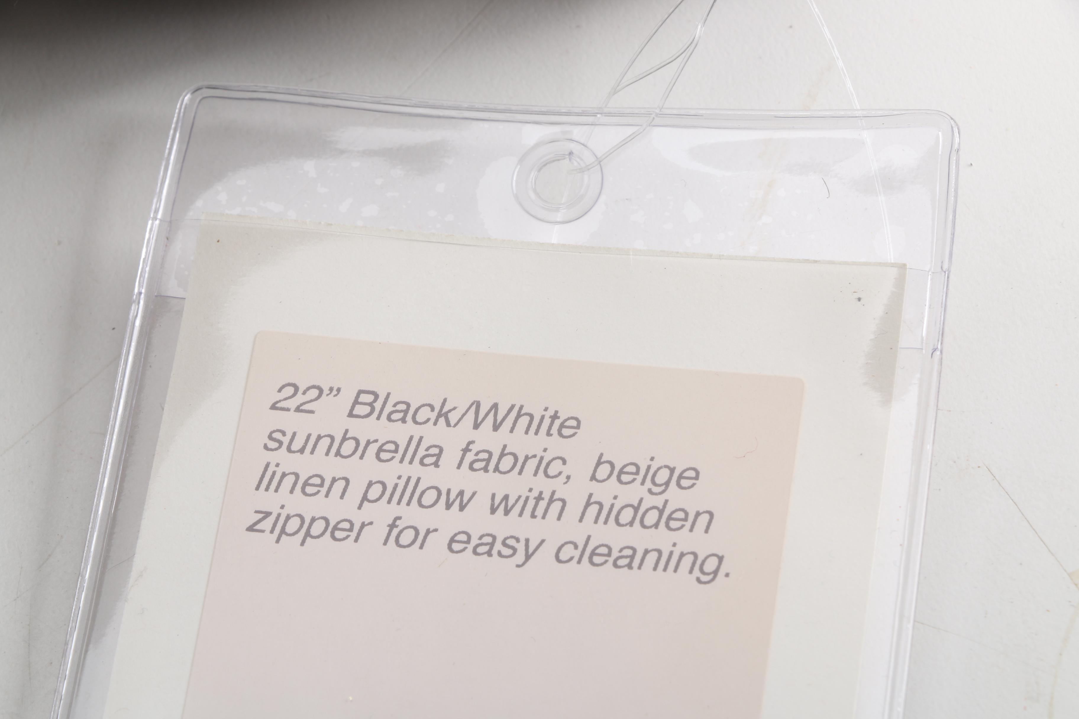 Mohr & McPherson Black and White Throw Pillows