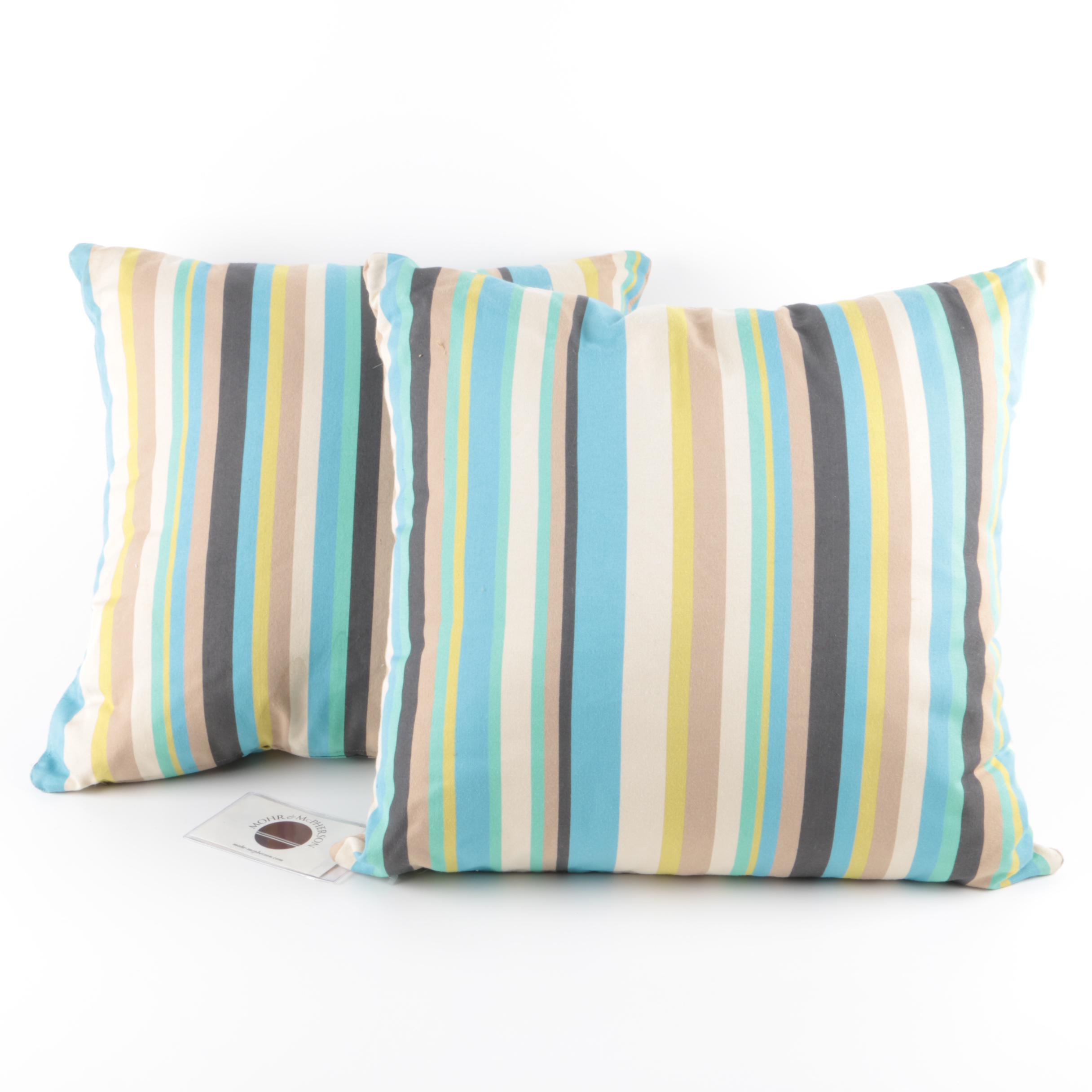 Two Striped Throw Pillows