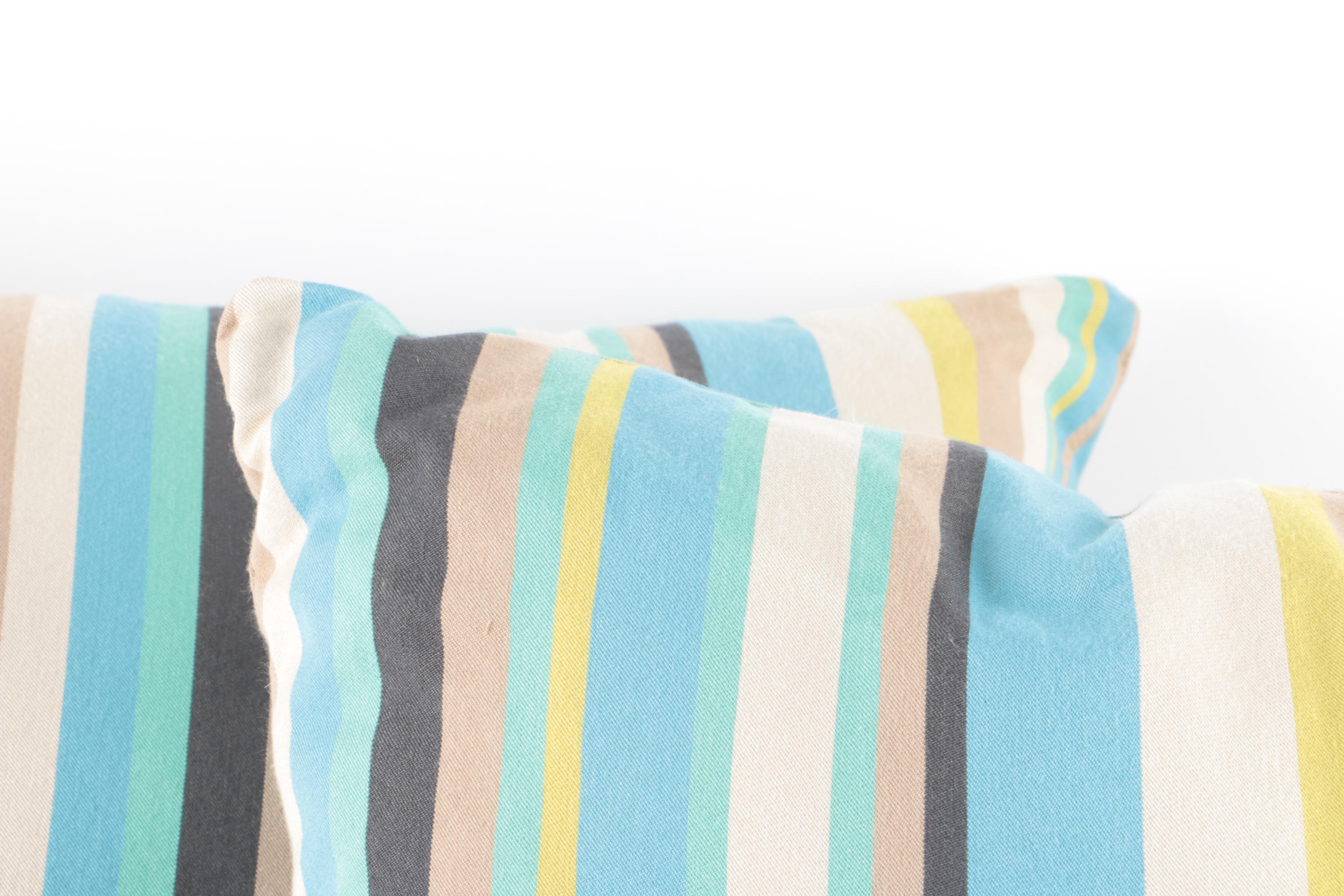 Two Striped Throw Pillows