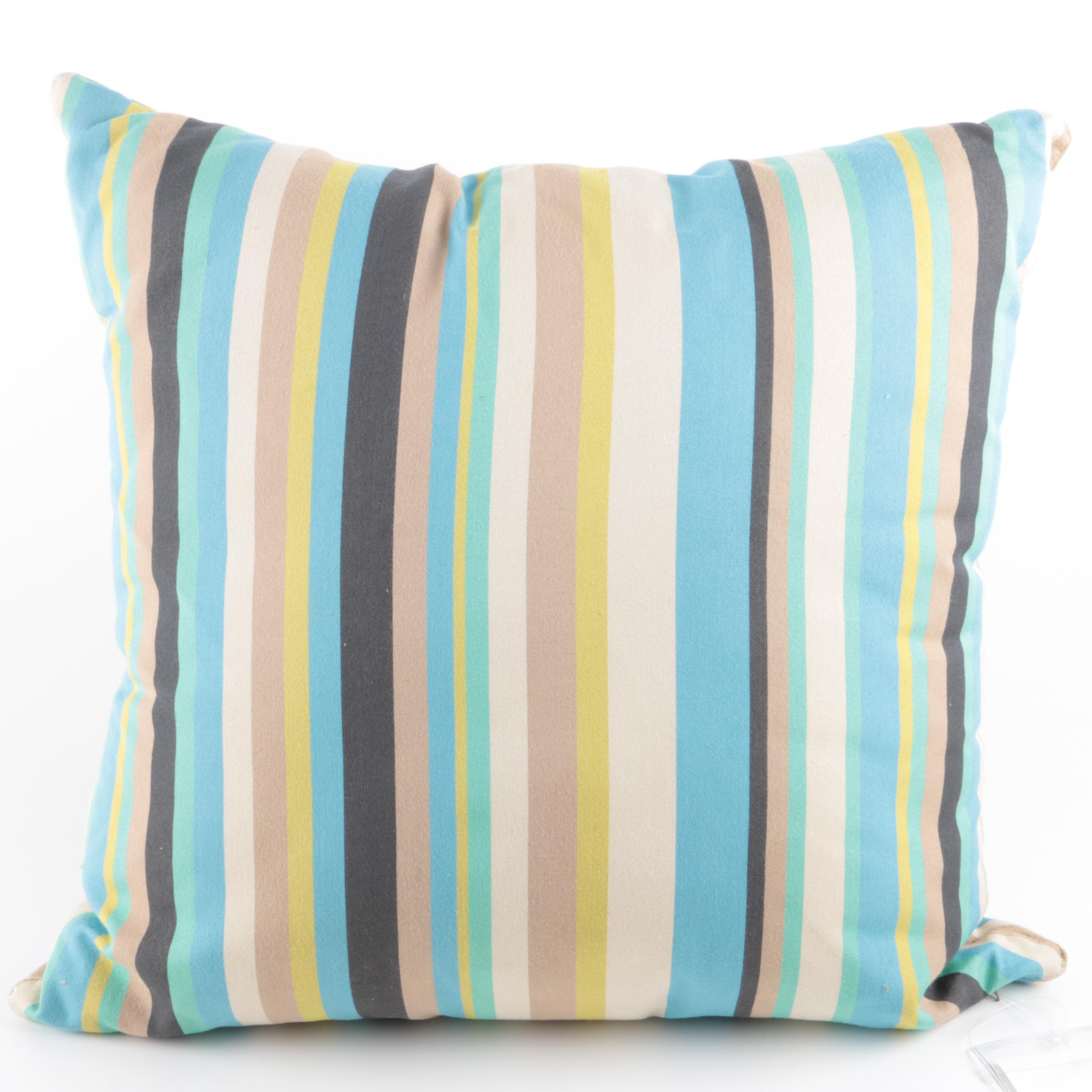 Two Striped Throw Pillows