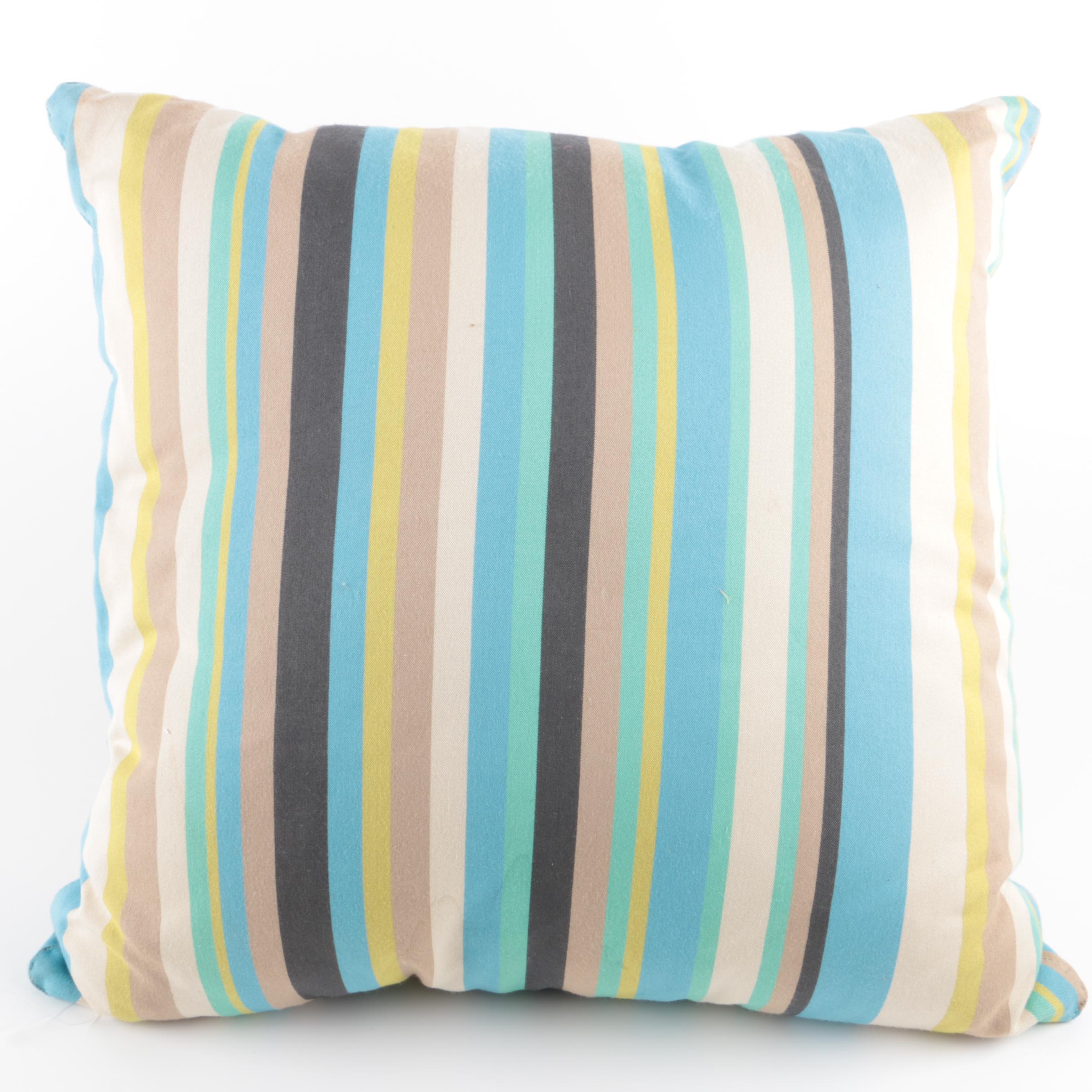 Two Striped Throw Pillows