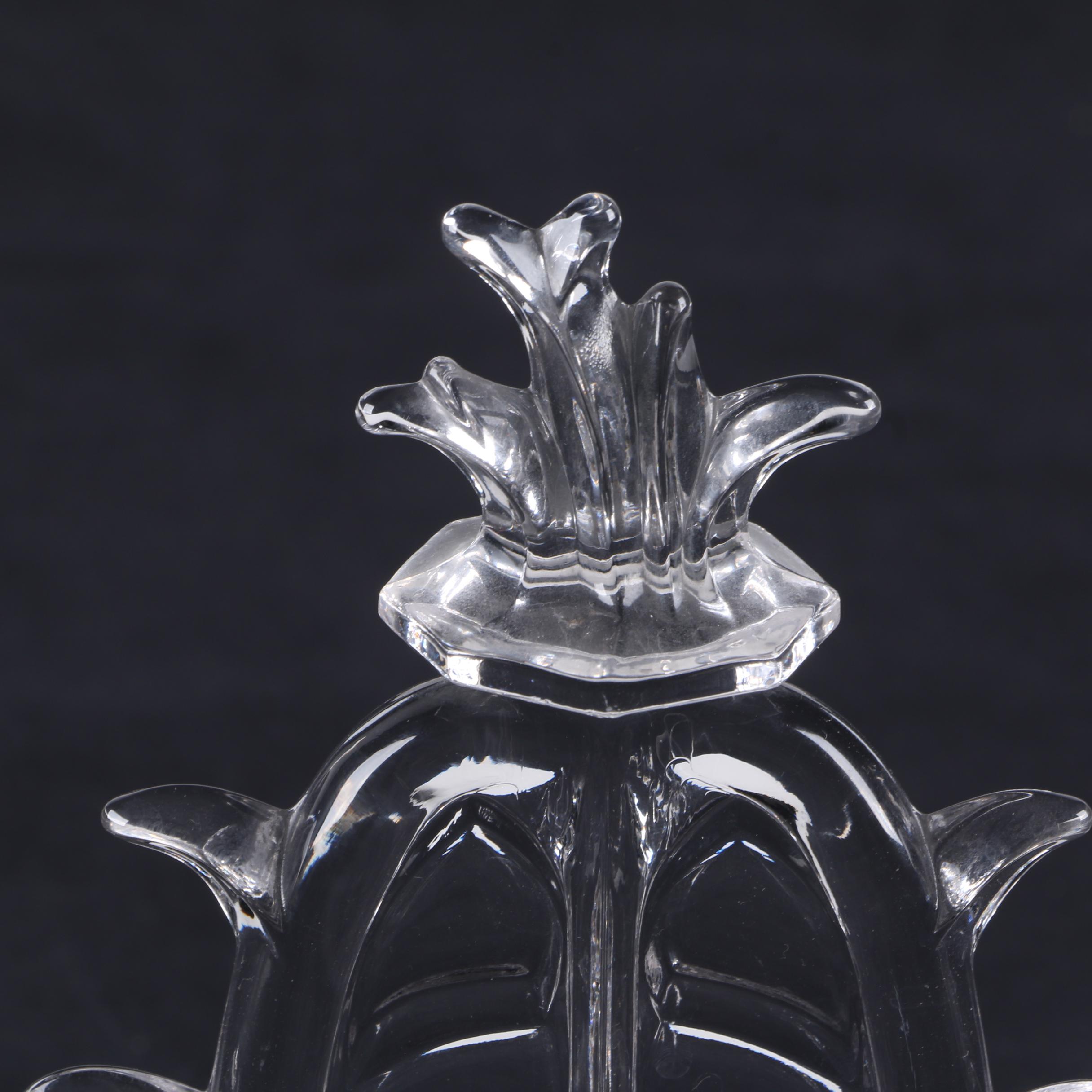 Vintage Glass Double Candle Holders