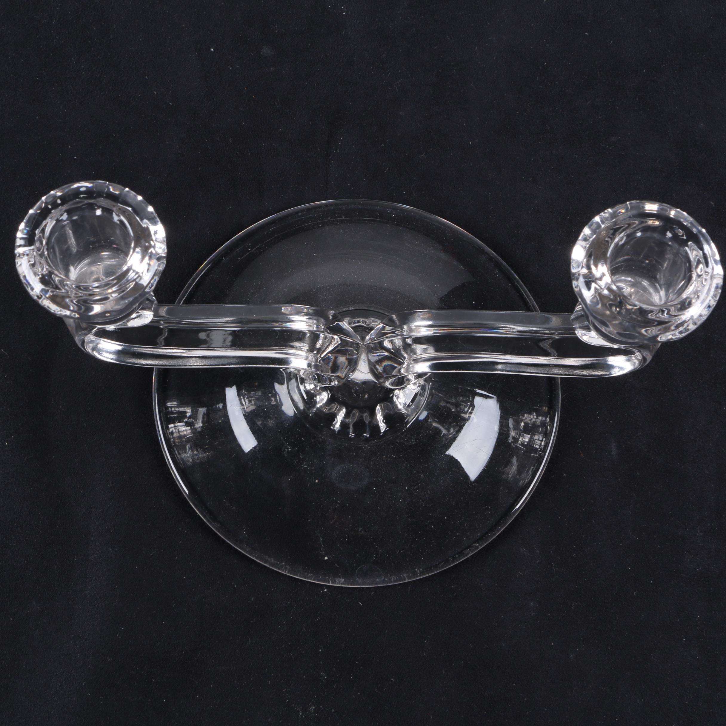 Vintage Glass Double Candle Holders