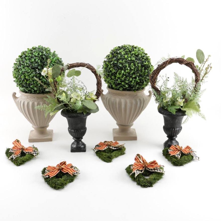Decorative Accessories With Faux Foliage