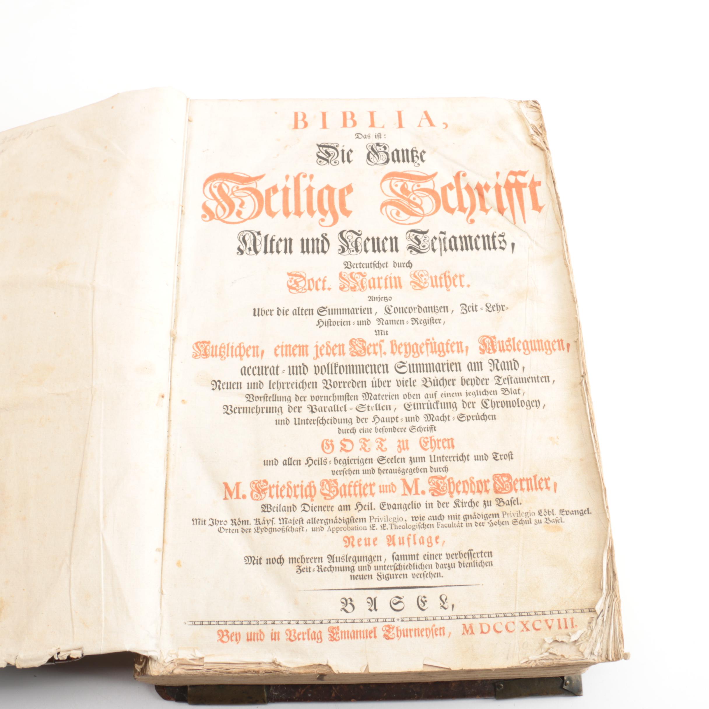 1798 German Bible