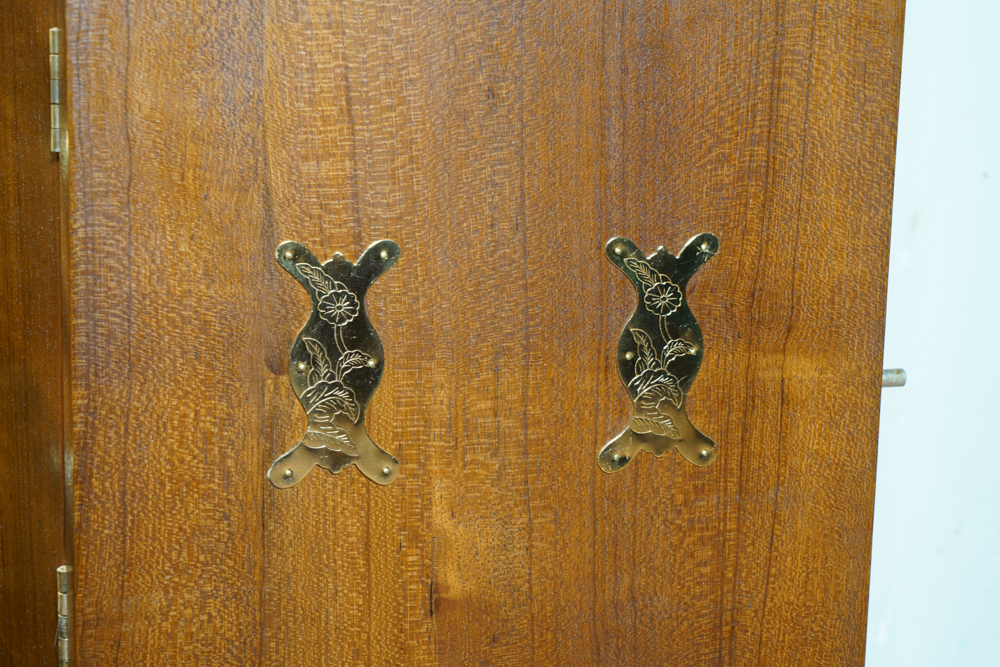 Small Korean Tansu Chest in Burled Wood
