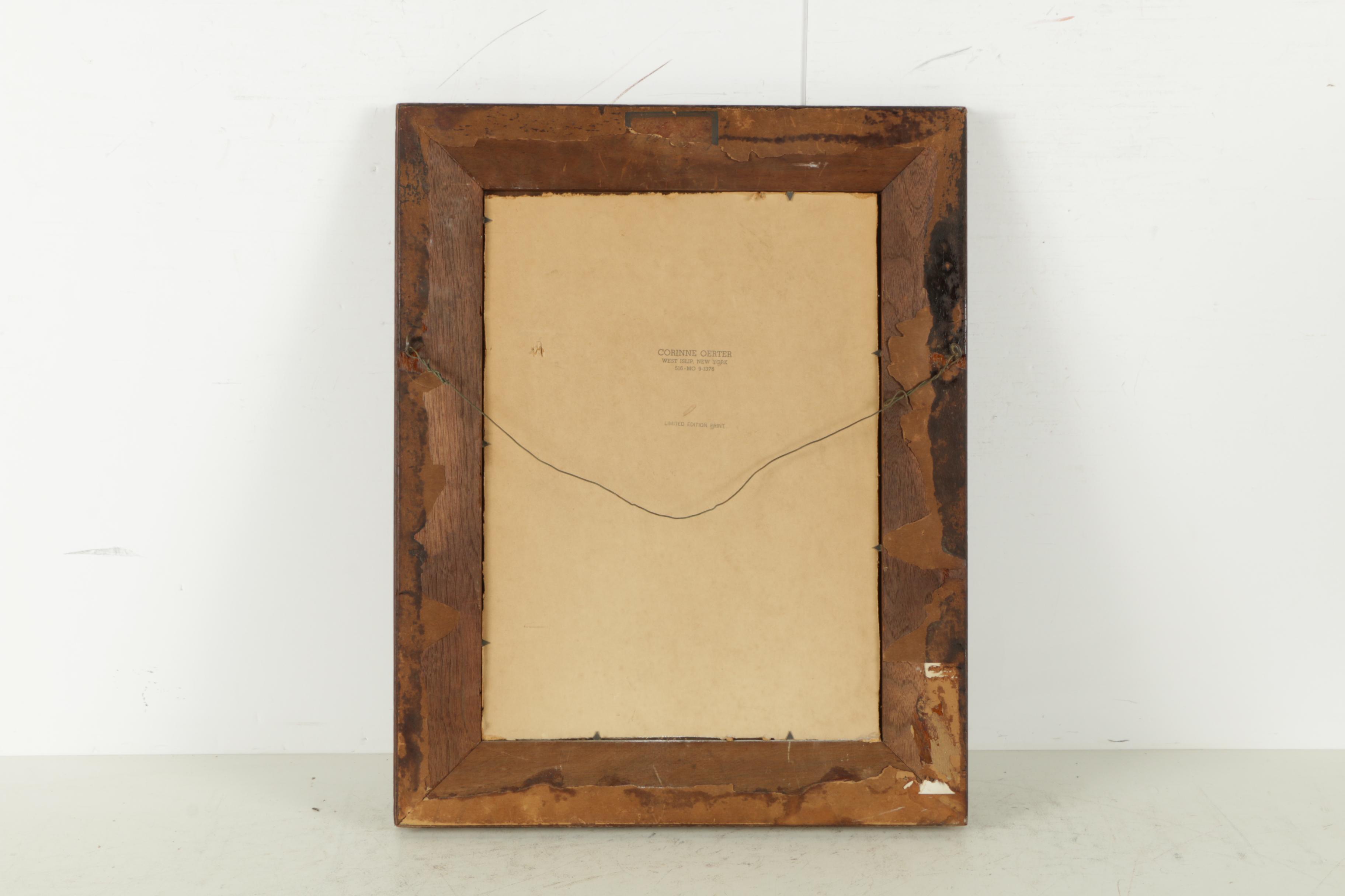 Corinne Oerter Lithograph on Paper of a Field Mouse