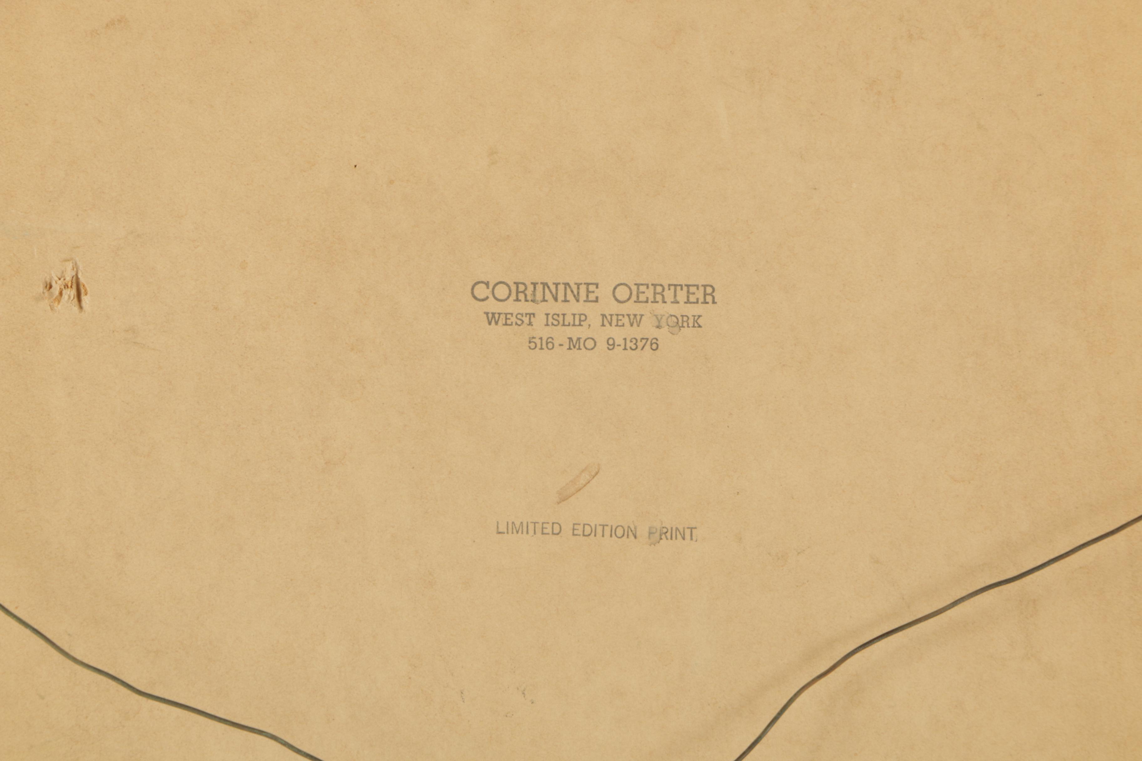 Corinne Oerter Lithograph on Paper of a Field Mouse