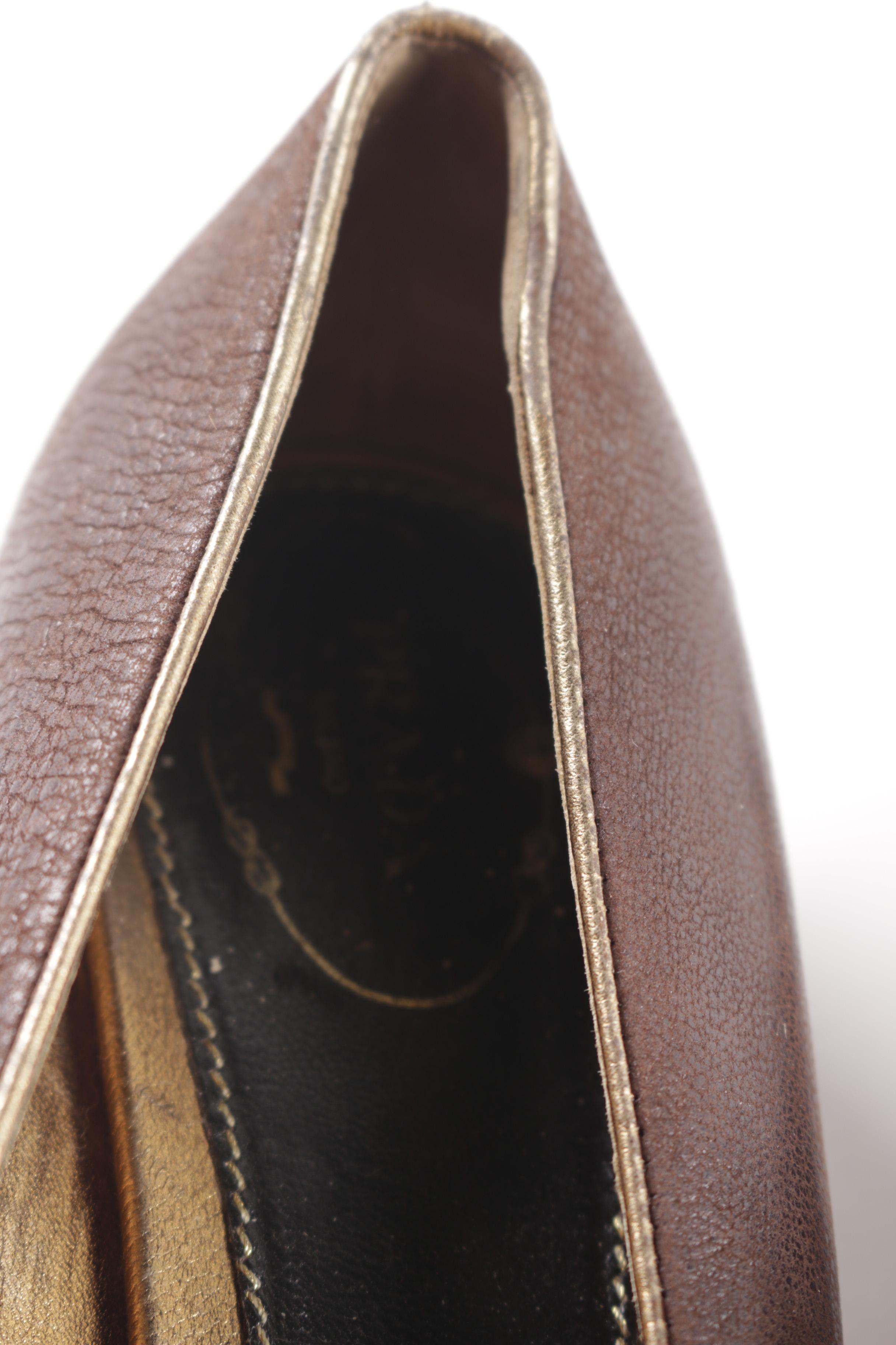 Prada Brown Leather Flats