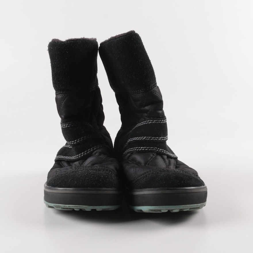 Women's Sorel Waterproof Black Suede Snow Boots