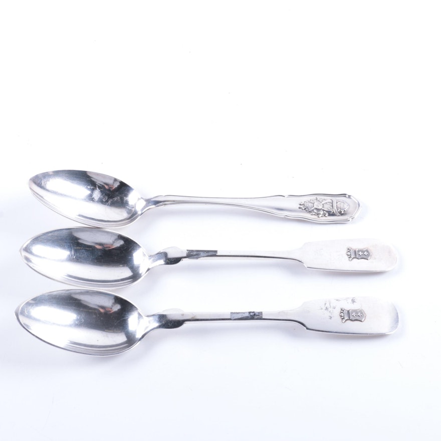 Friedrich Feuerstein and Other German 800 Silver Tablespoons