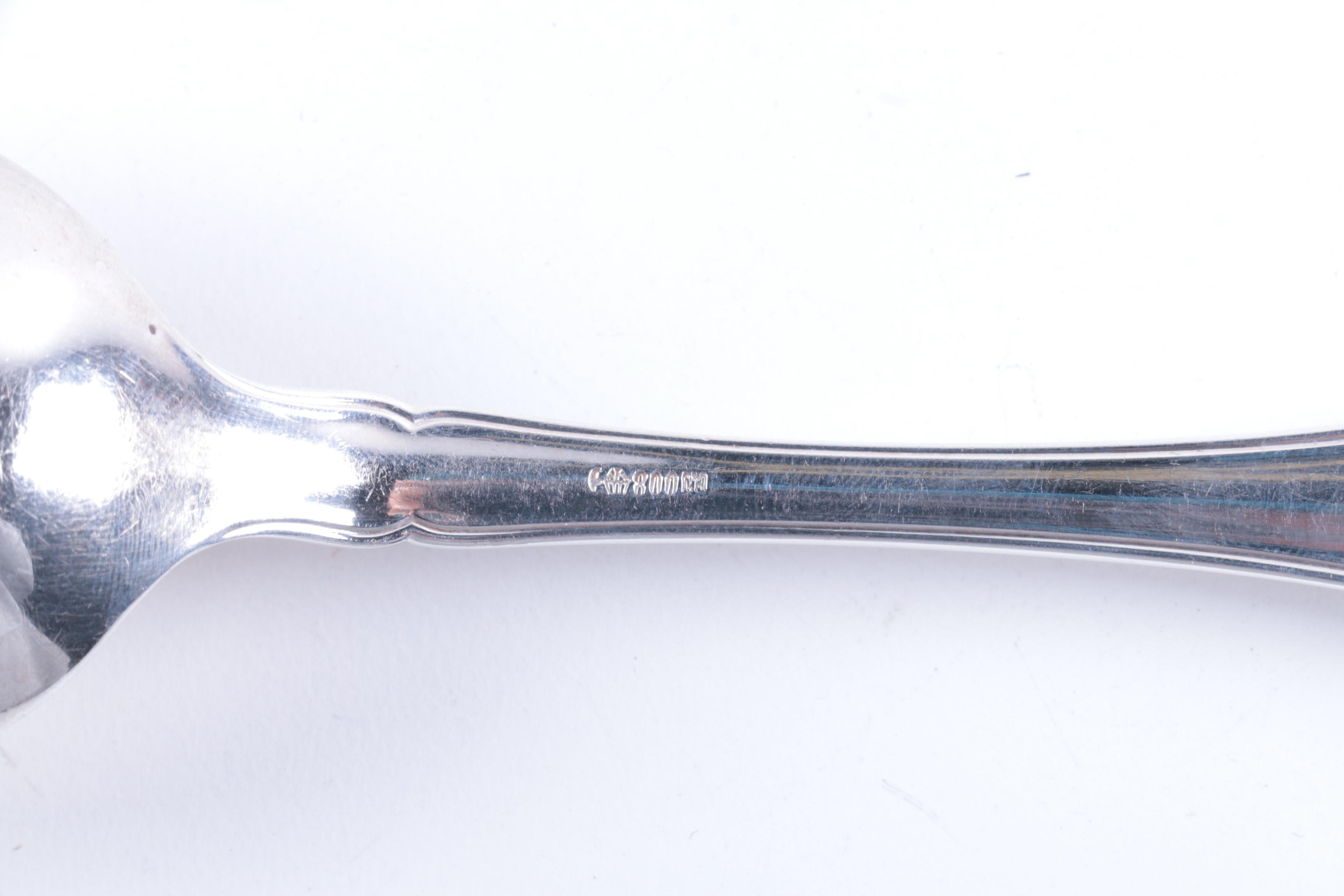 Friedrich Feuerstein and Other German 800 Silver Tablespoons