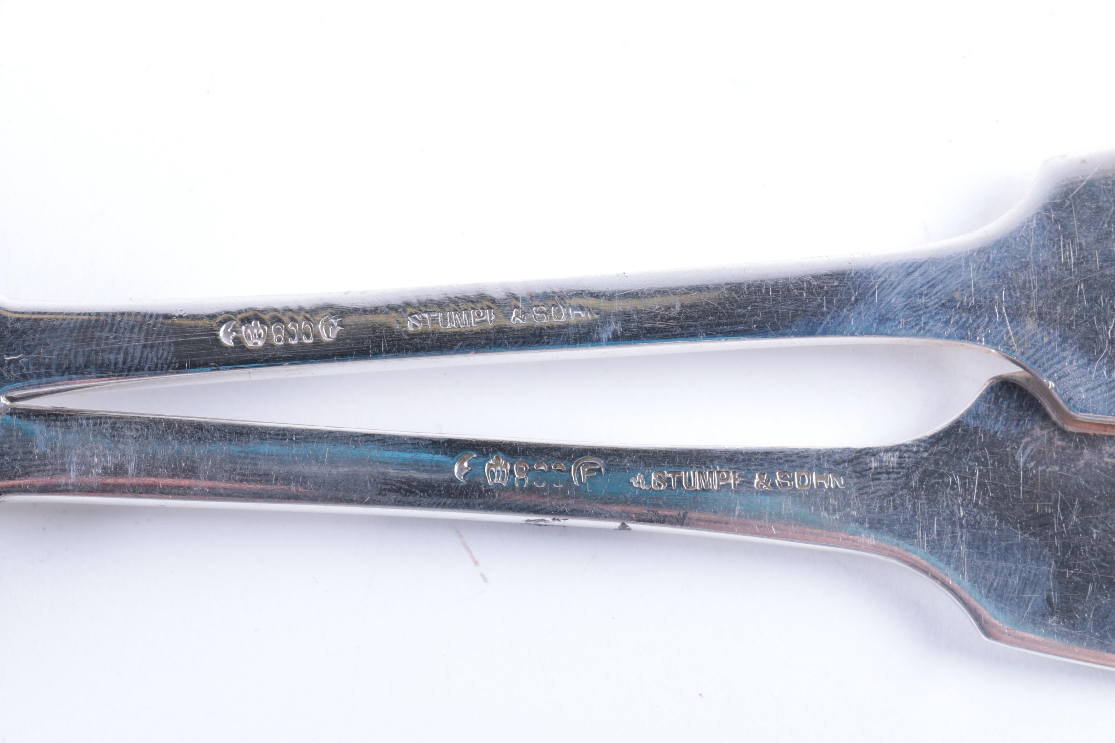 Friedrich Feuerstein and Other German 800 Silver Tablespoons