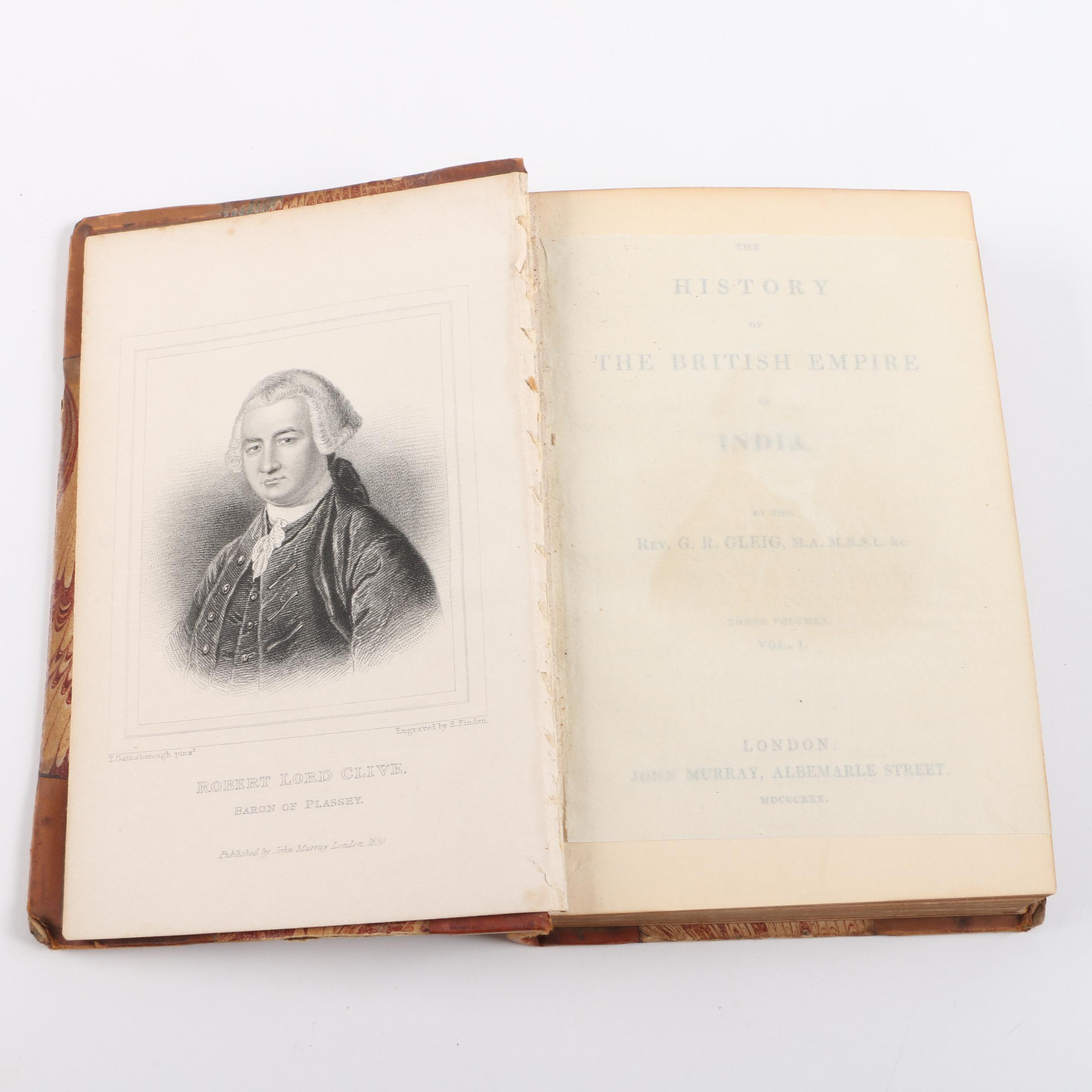 Assorted Antique Books including Two-Volume "History of British India"