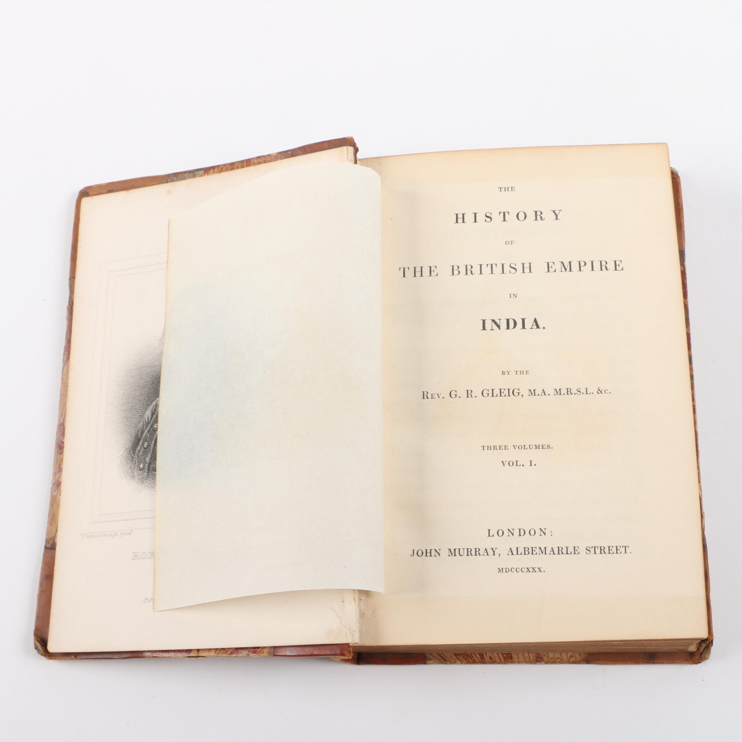 Assorted Antique Books including Two-Volume "History of British India"