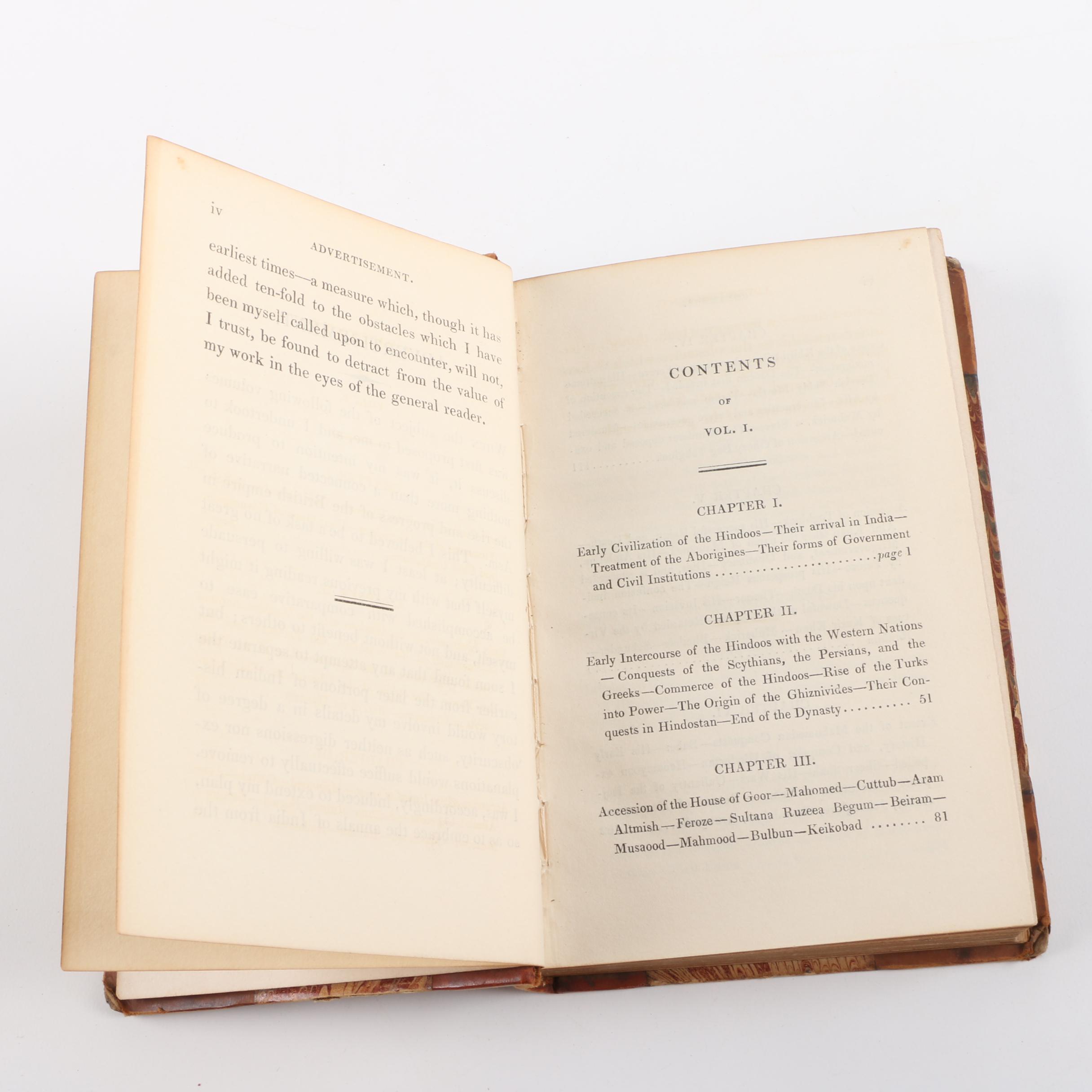 Assorted Antique Books including Two-Volume "History of British India"